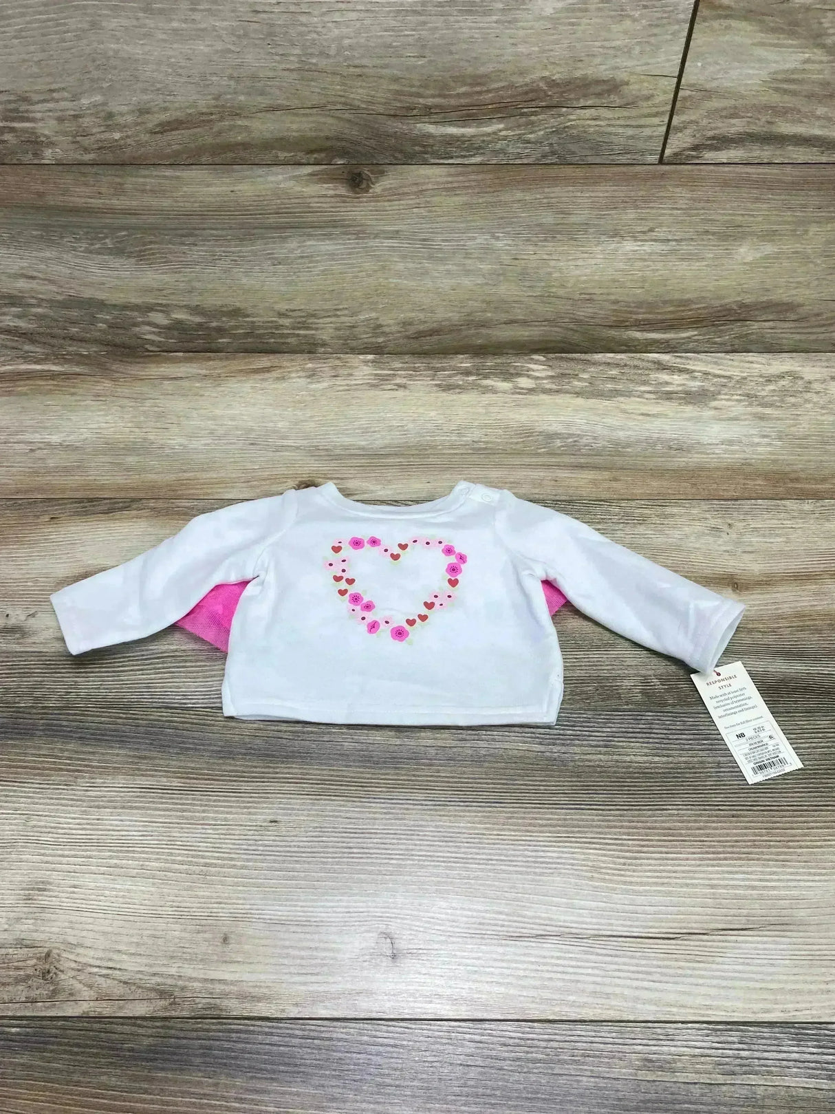 NEW Cat & Jack 2pc Sweatshirt & Tutu Bottoms White sz Newborn - Me n Mommy To Be