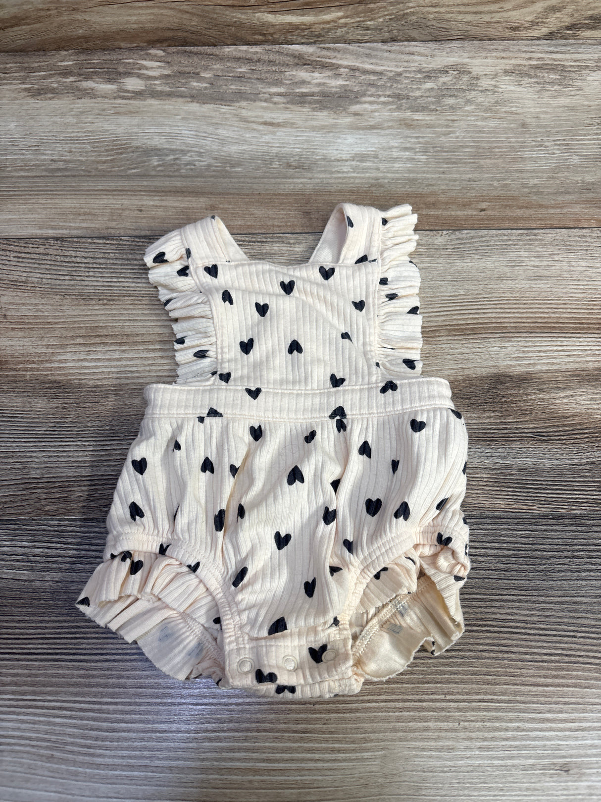Cat & Jack Ribbed Bubble Romper Cream sz Newborn