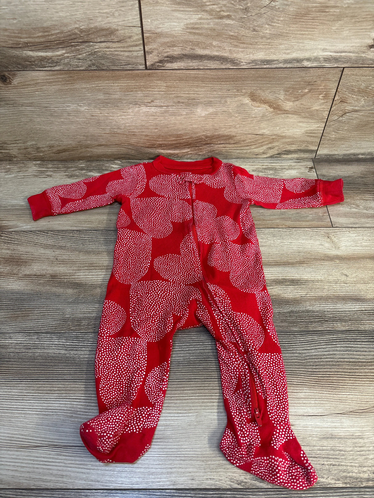 Carter's Polka Dot Heart Sleeper Red sz 6m