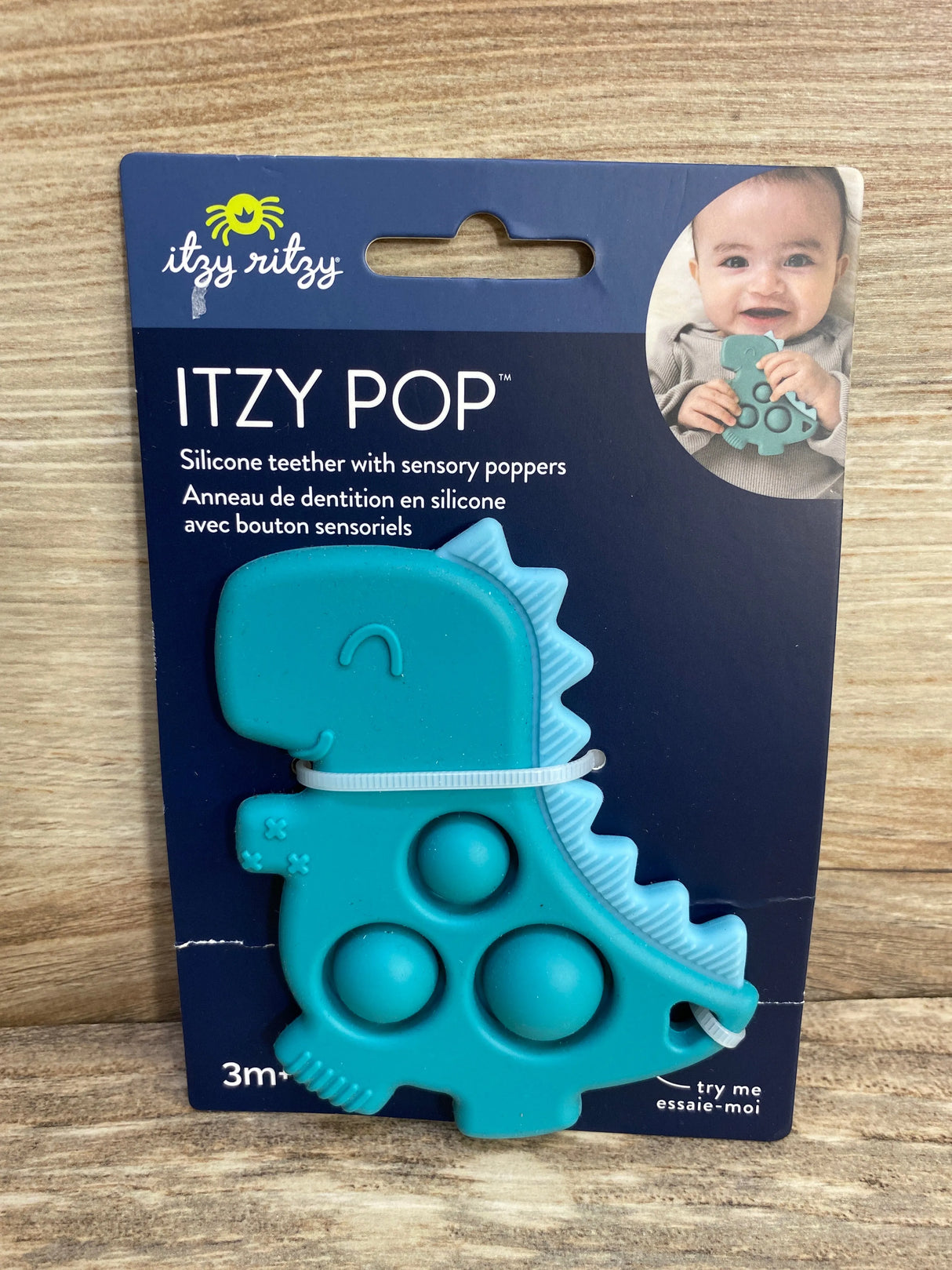 NEW Itzy Ritzy Pop Teethers, Dino Teal - Me n Mommy To Be
