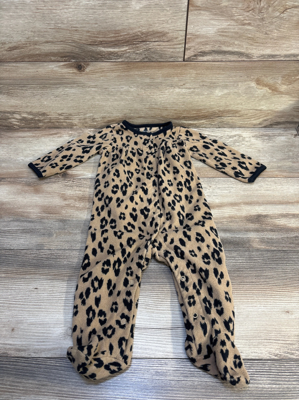 Carter's Leopard Print Blanket Sleeper Brown sz 9m