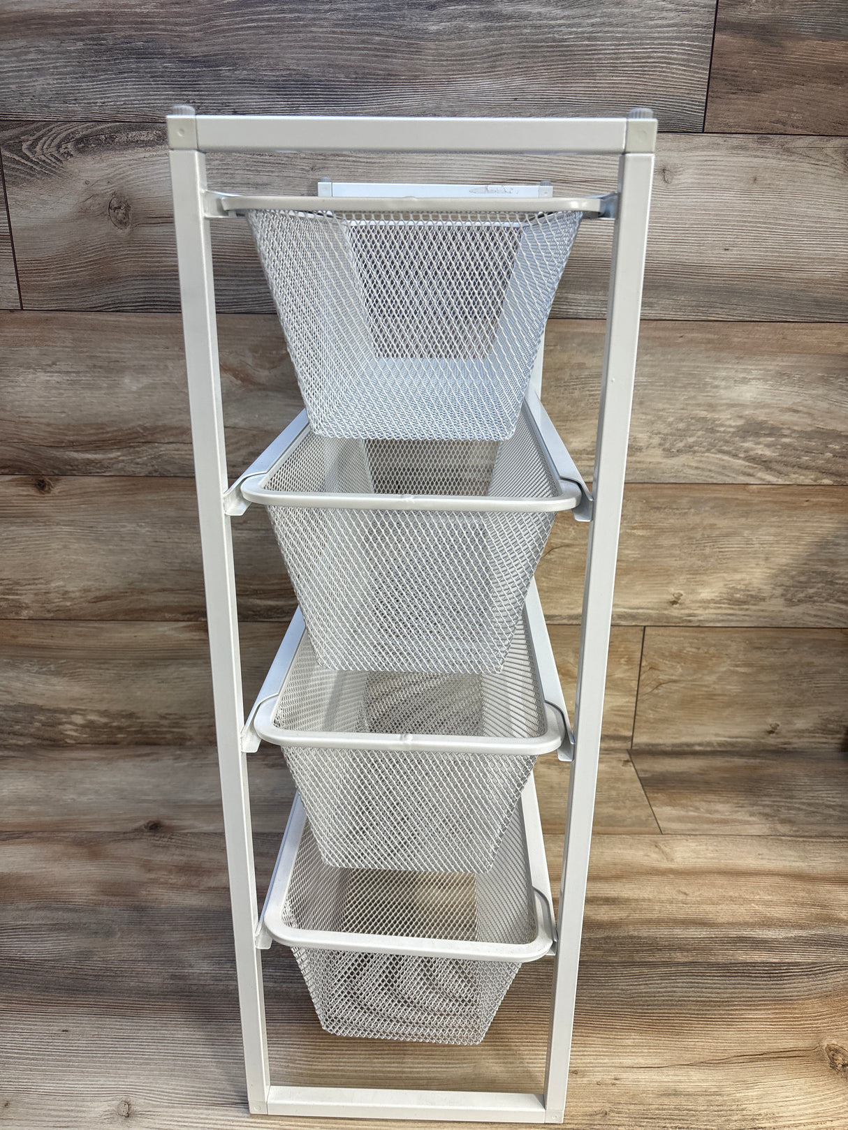 IKEA JONAXEL Metal Storage Baskets, White 4-Teir