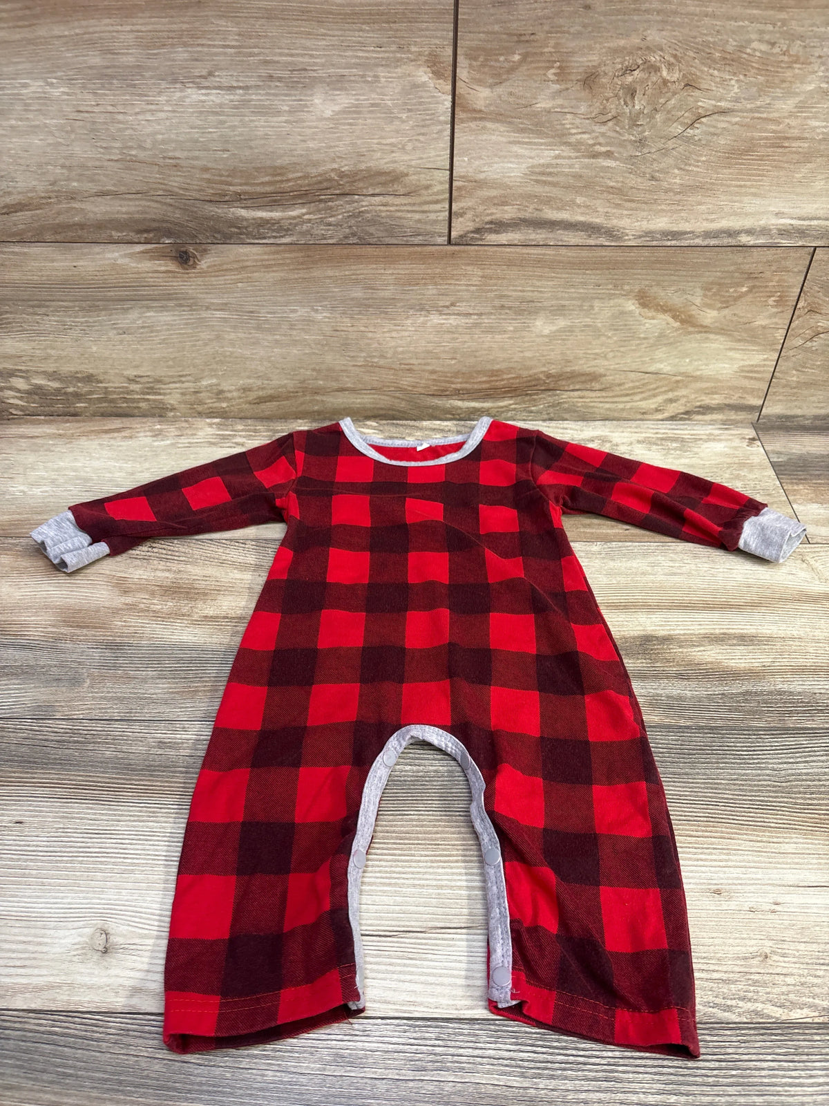 Buffalo Plaid Coverall Red sz 6-9m