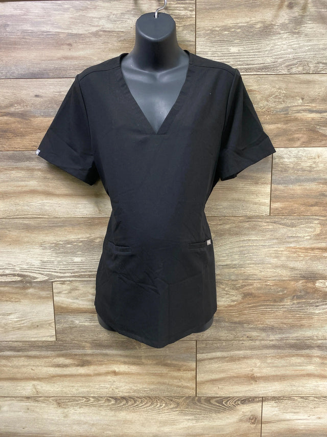 Figs Maternity Scrub Top Black sz XL - Me n Mommy To Be