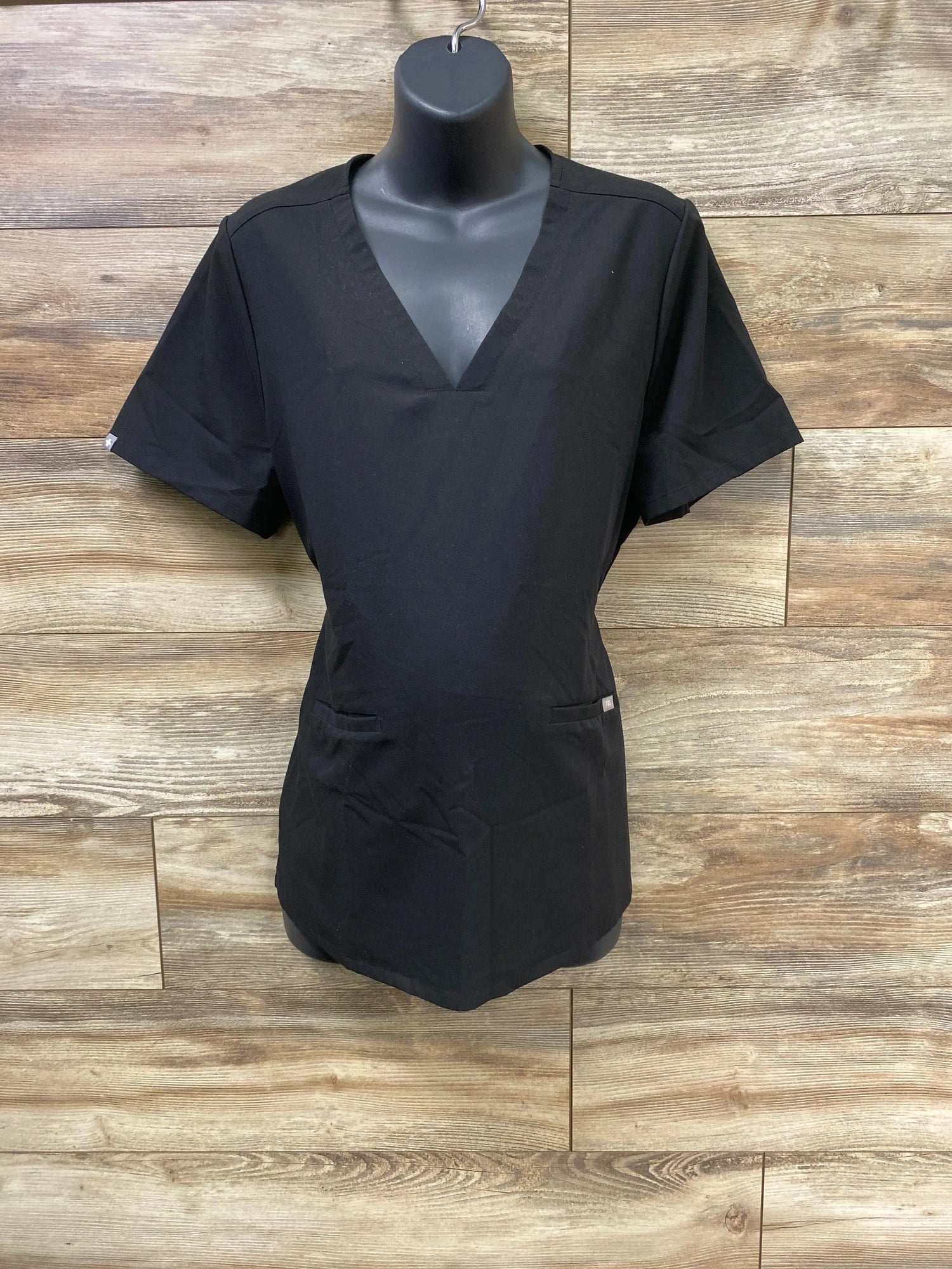 Figs Maternity Scrub Top Black sz XL - Me n Mommy To Be
