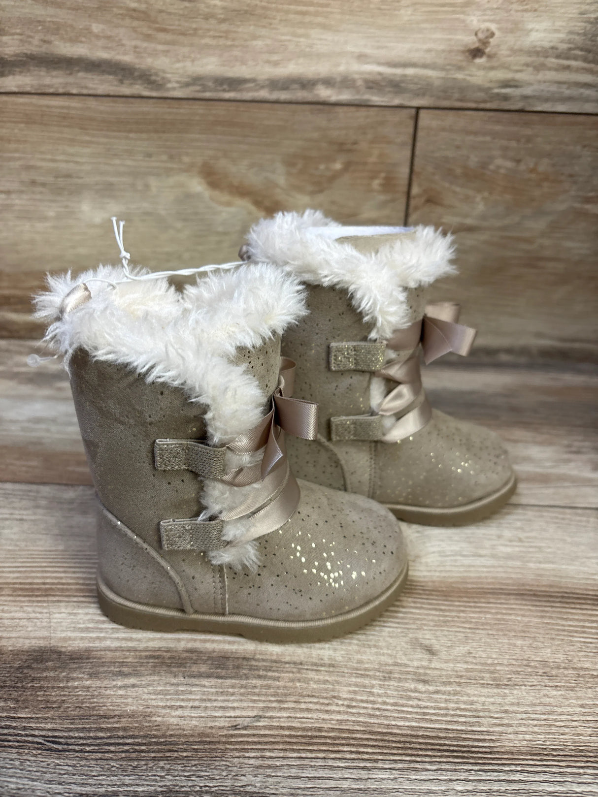 NEW Koala Kids Faux Fur Lined Boots Brown sz 4c
