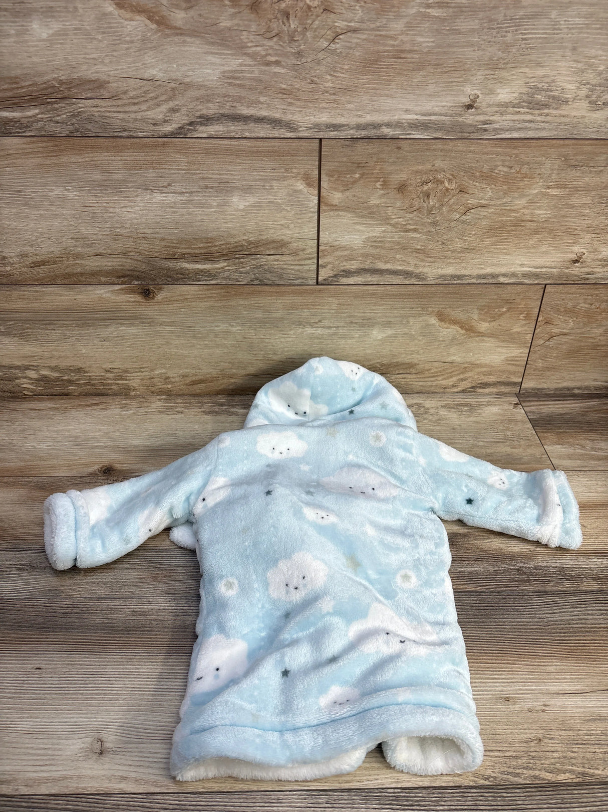 Blanket & Beyond Cloud Print Robe Blue sz 12m