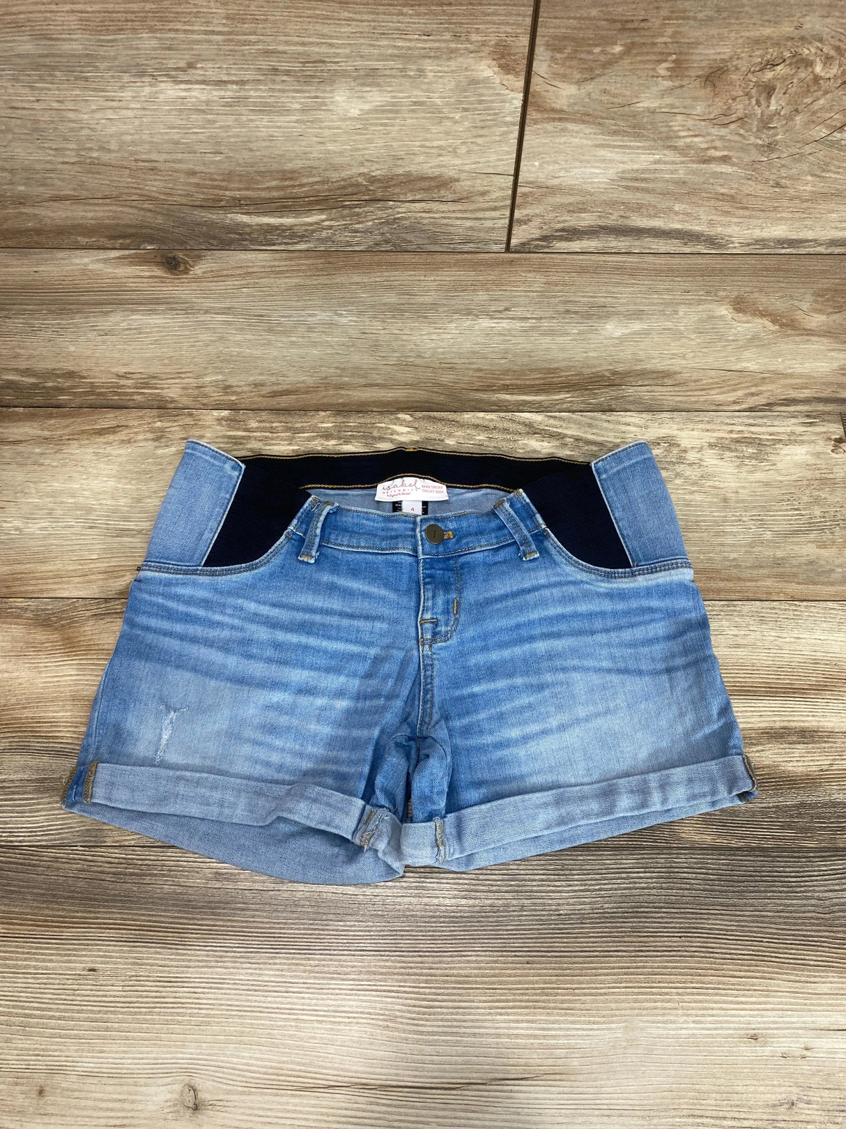 Isabel Maternity Side Panel Midi Short Blue sz Small - Me n Mommy To Be