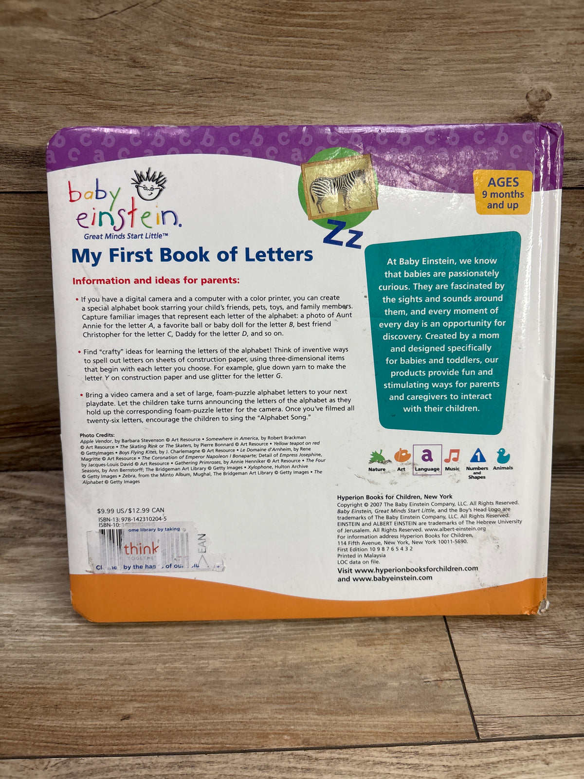Baby Einstein My First Book of Letters Board Book