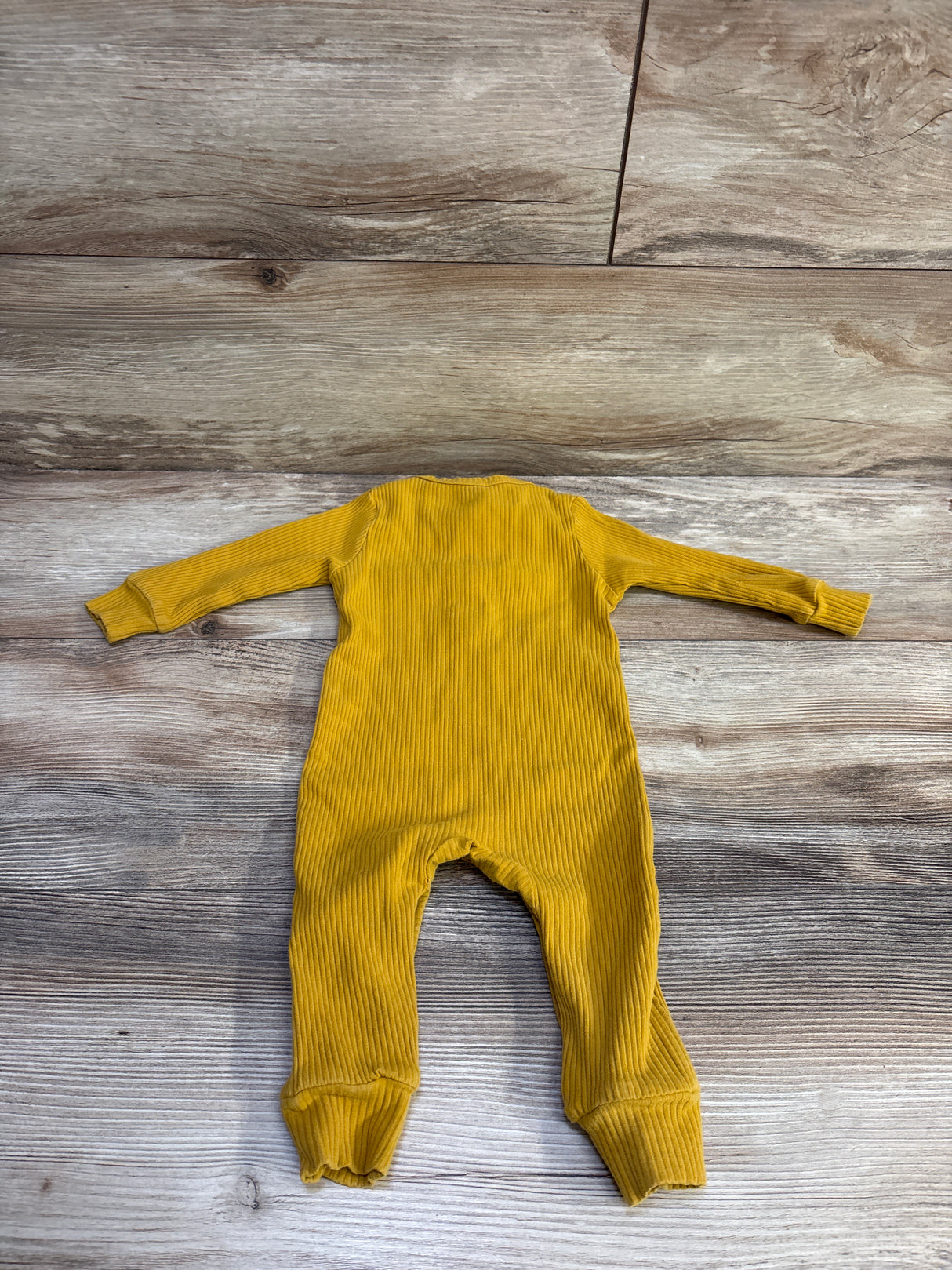 Ribbed Henley Coverall Yellow sz 6m