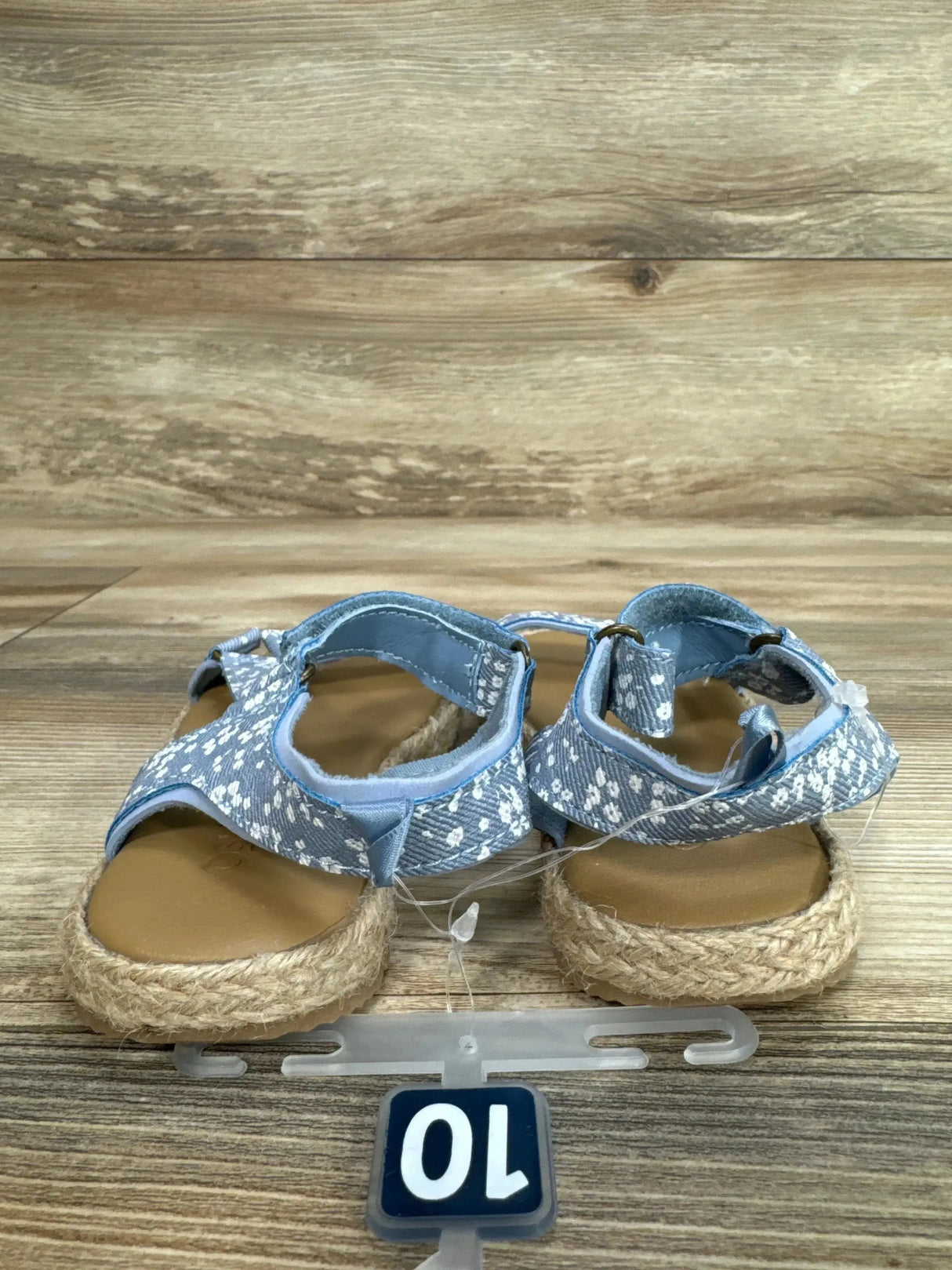 NWOT OshKosh Chambray Floral Espadrille Sandals Blue sz 10c - Me n Mommy To Be