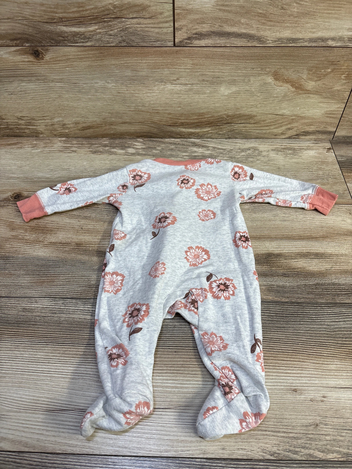 Carter's Floral Sleeper Grey sz 3m