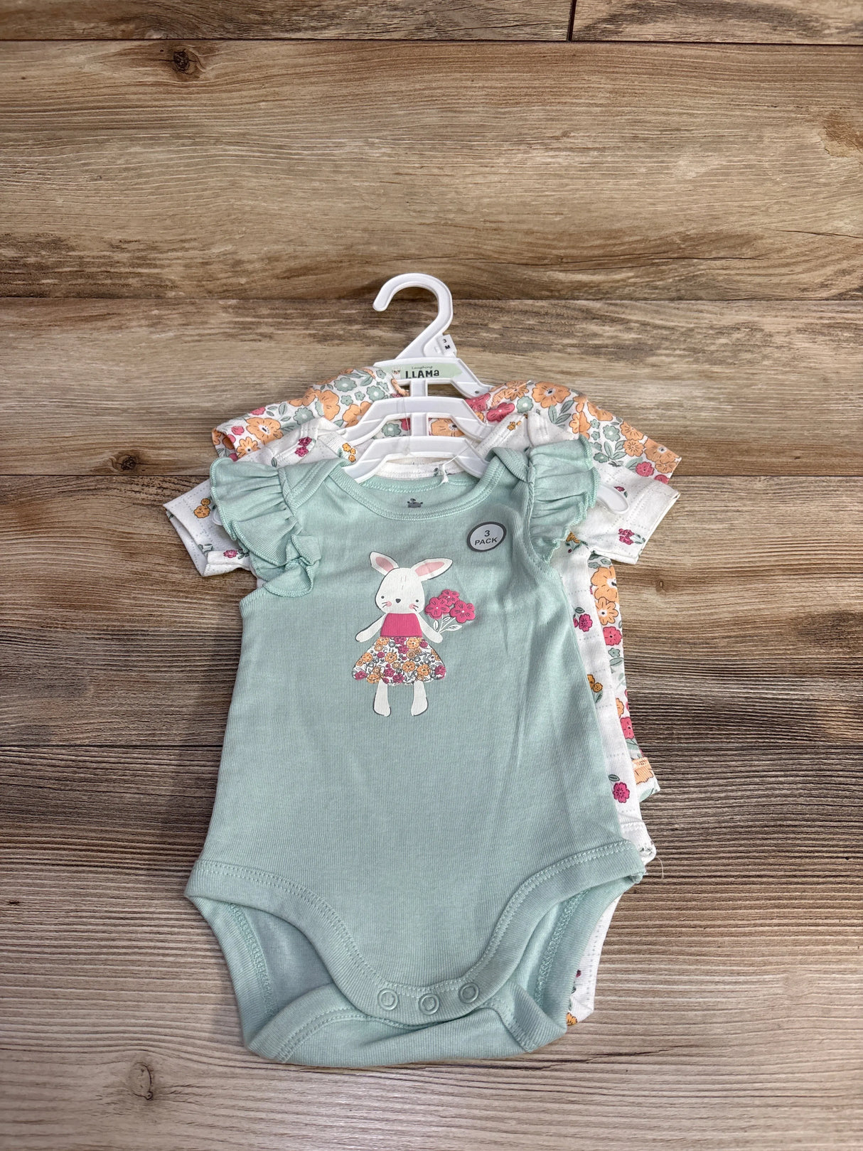Laughing Llama 3pk Bodysuits sz 3-6m