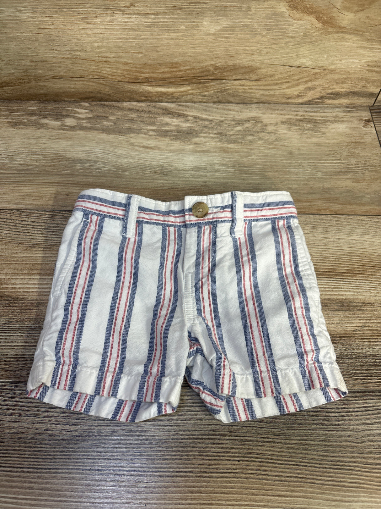 Class Club Modern Fit Striped Shorts White sz 2T