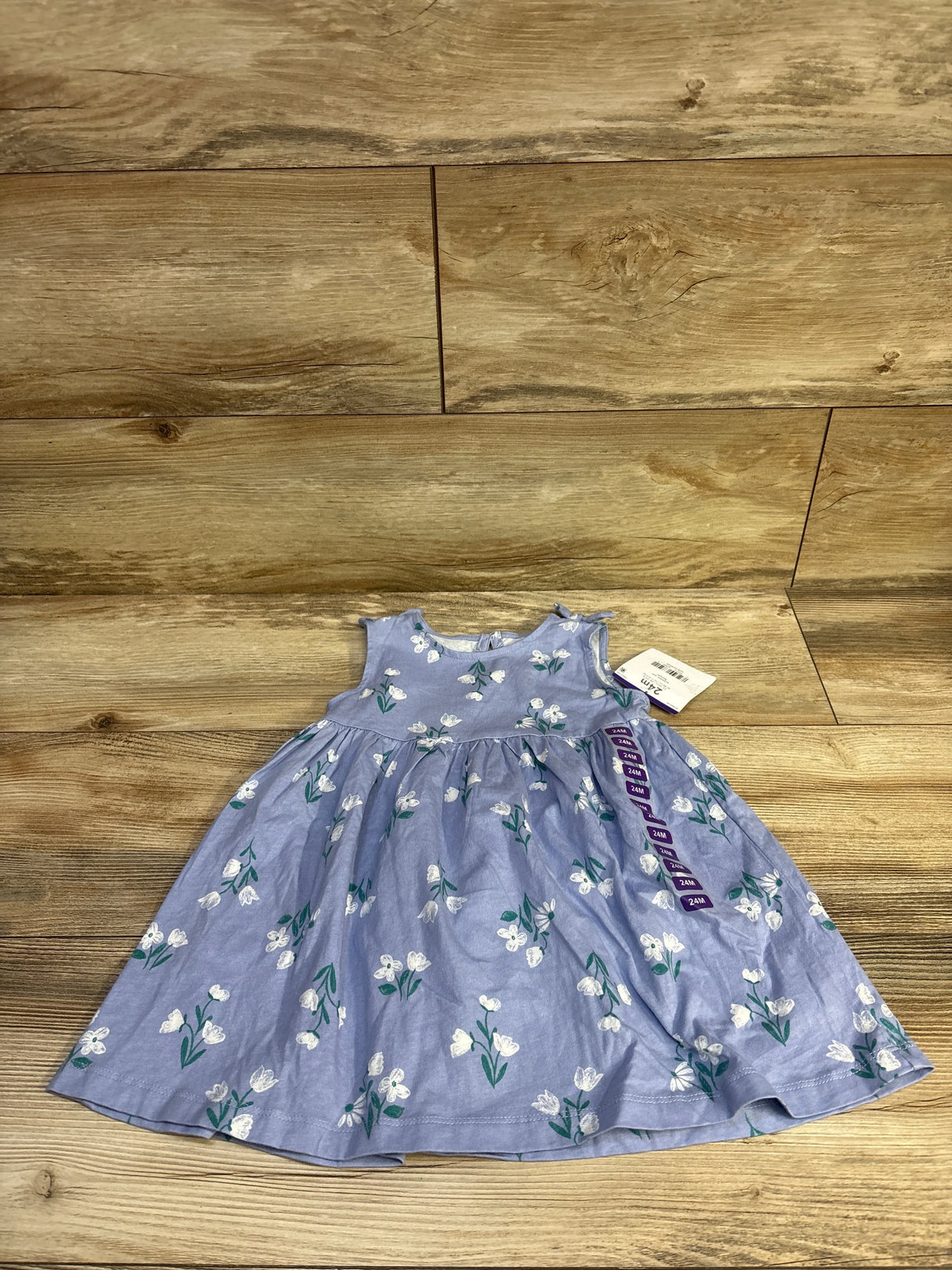 NEW Carter's Sleeveless Floral Dress Blue sz 24m