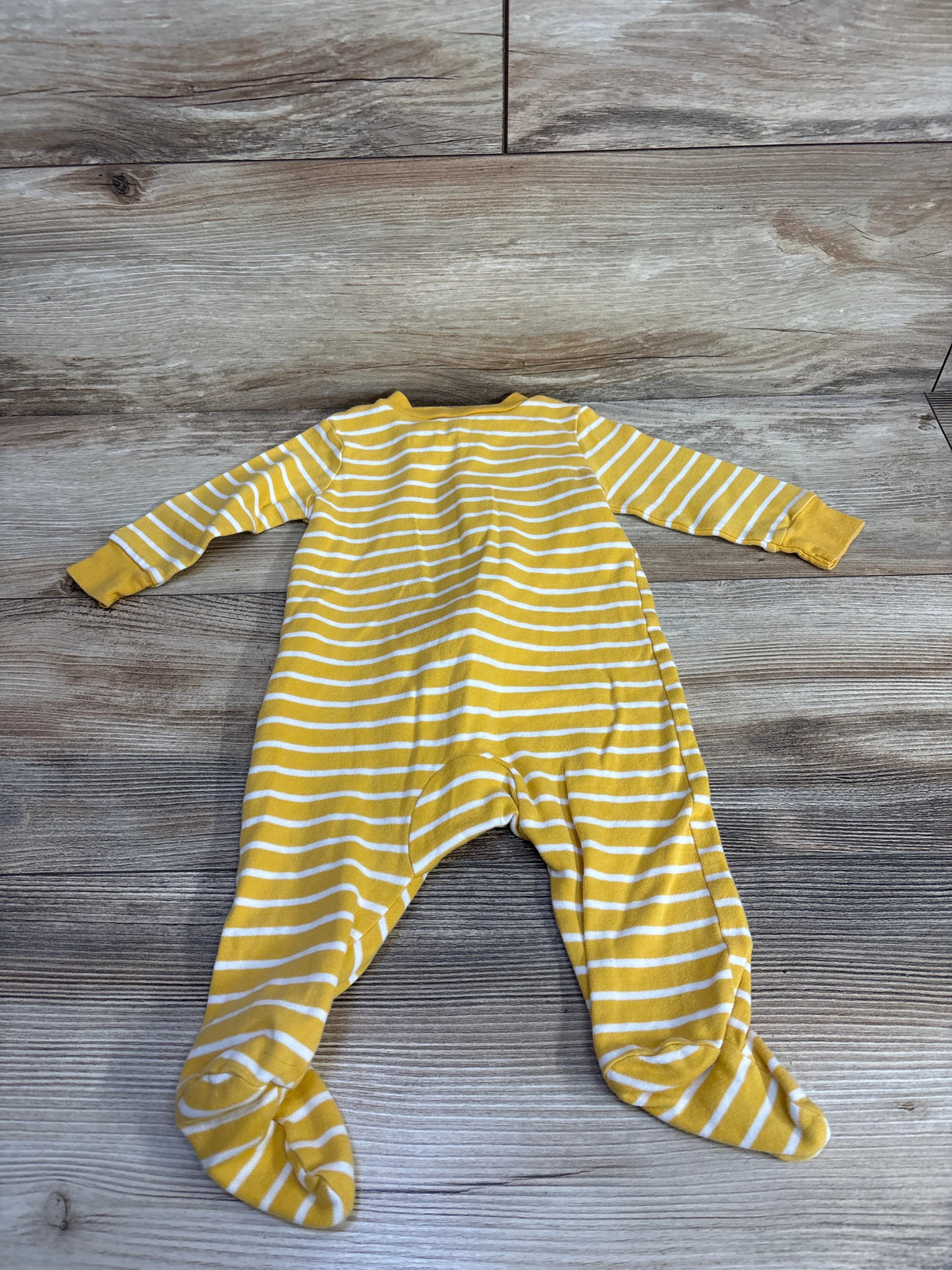 Simple Joys Striped Rhino Print Sleeper Yellow sz 3-6m