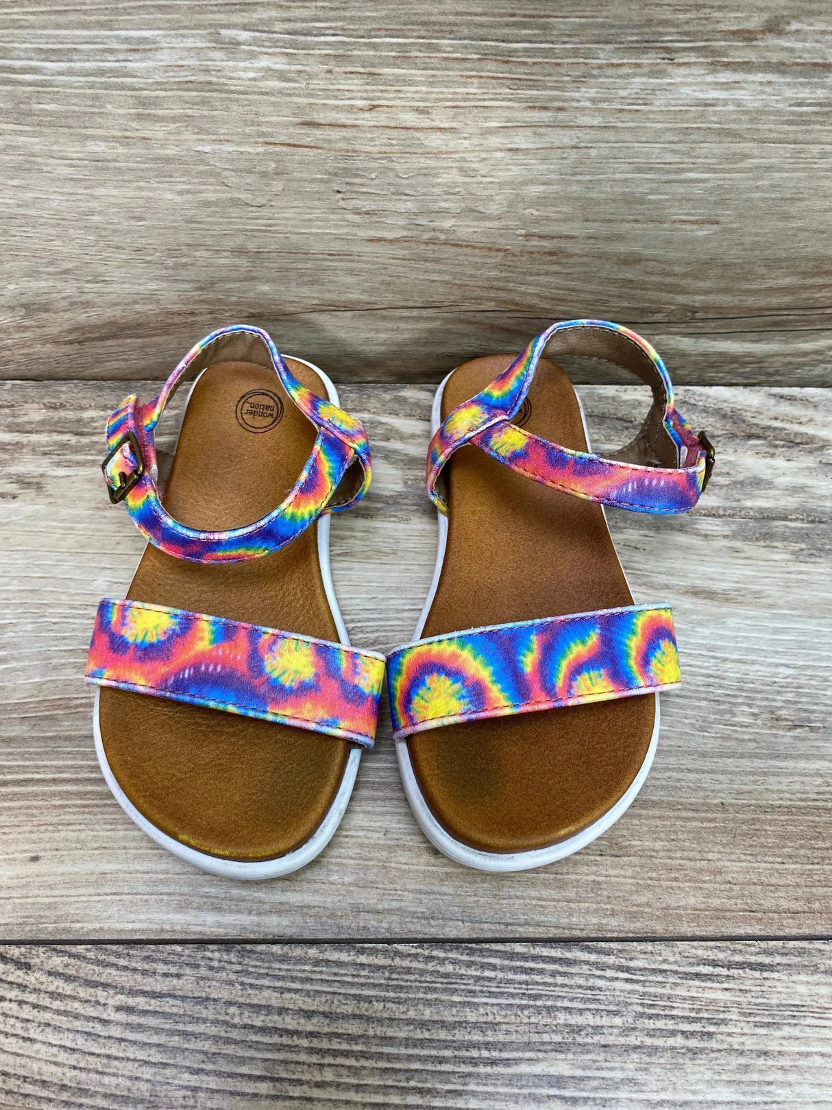 Wonder Nation Tie Dye Sandals Red sz 8c - Me n Mommy To Be