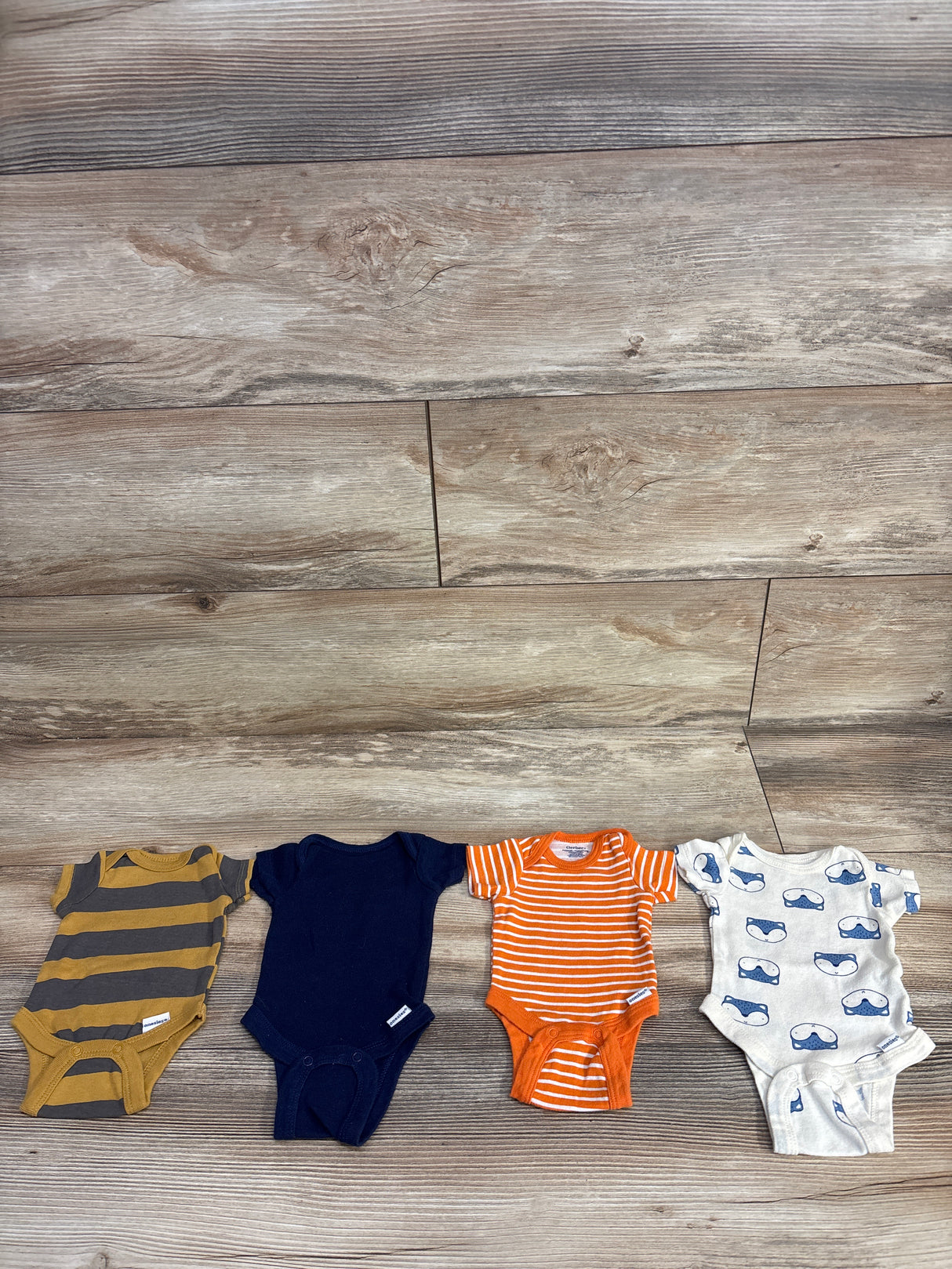 Gerber 4pk Bodysuits Blue sz Preemie