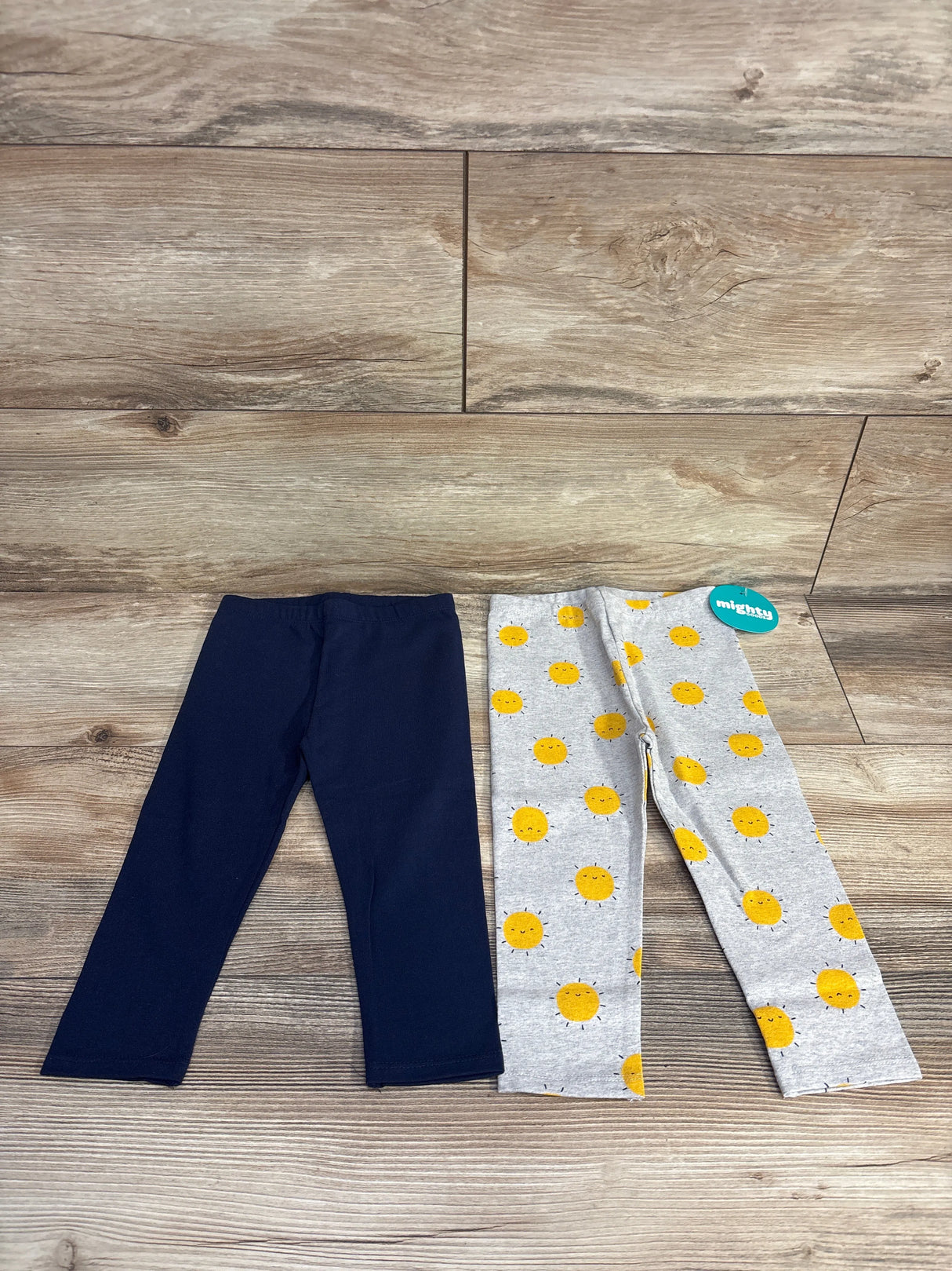 NEW Mighty Goods 2pk Sunshine Leggings Grey sz 18m