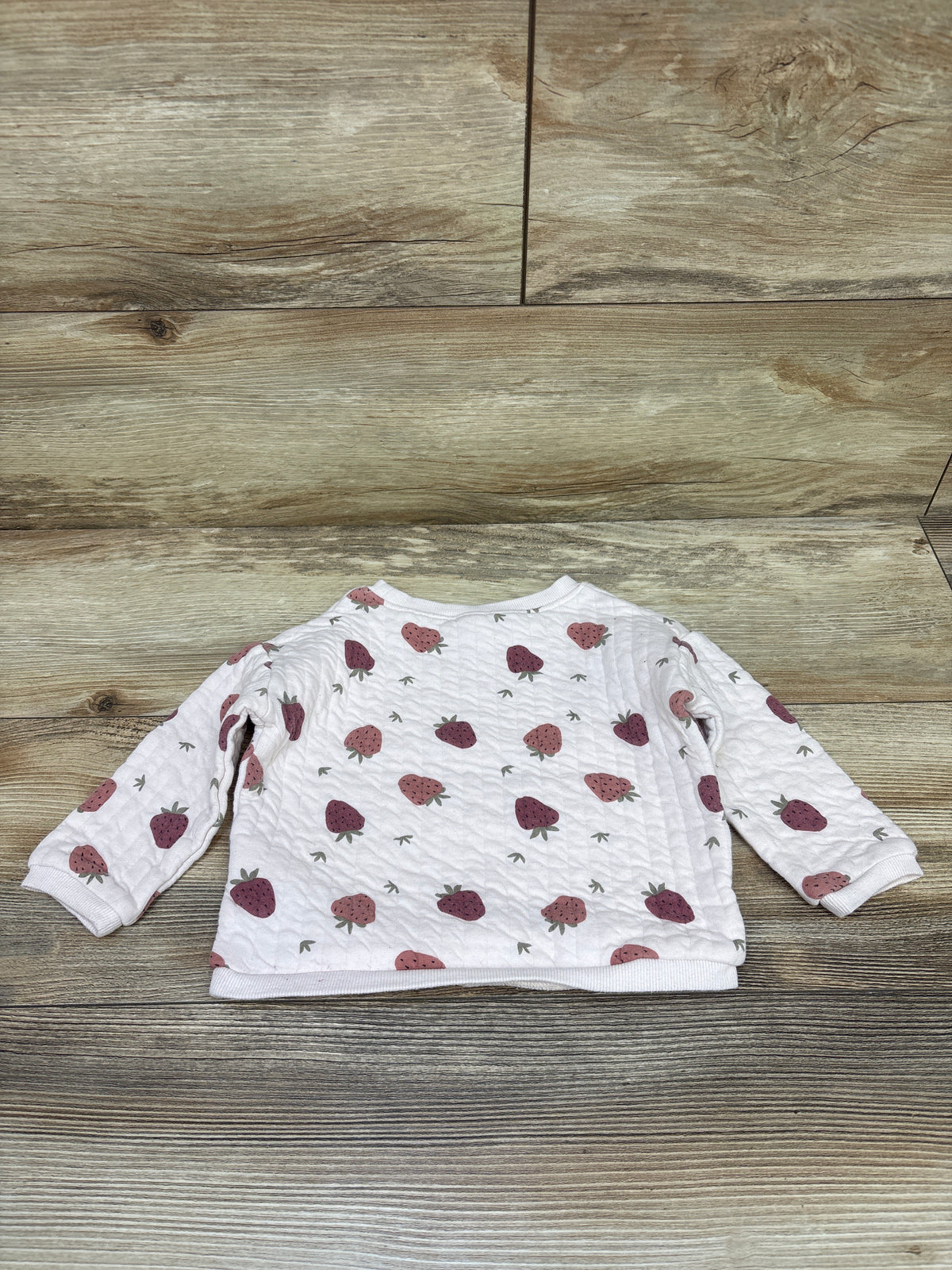 PL Baby Strawberry Quilted Pullover Sweatshirt Ivory sz 18m