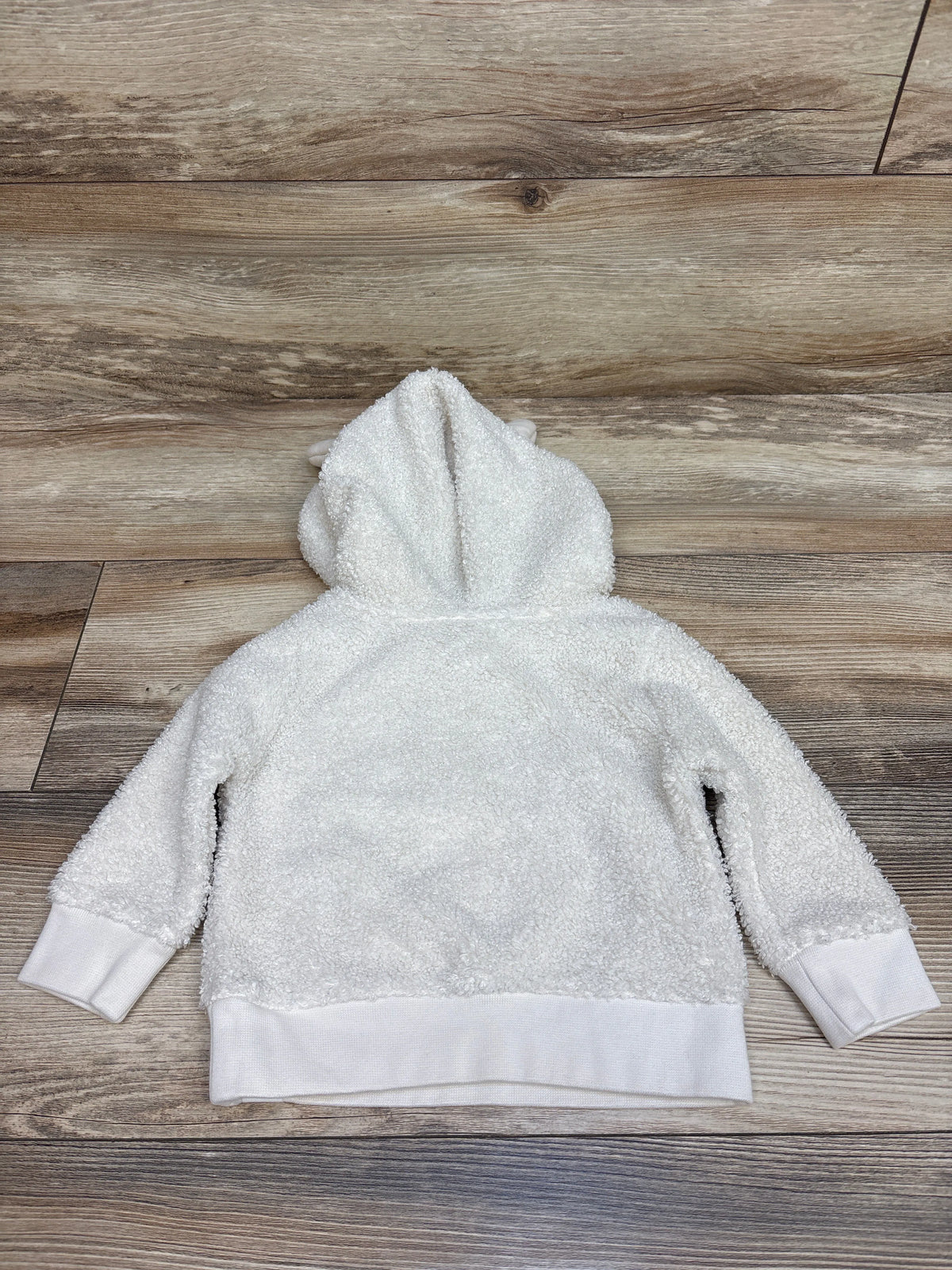 Baby Gap Sherpa Monster 3D Hoodie White sz 12-18m