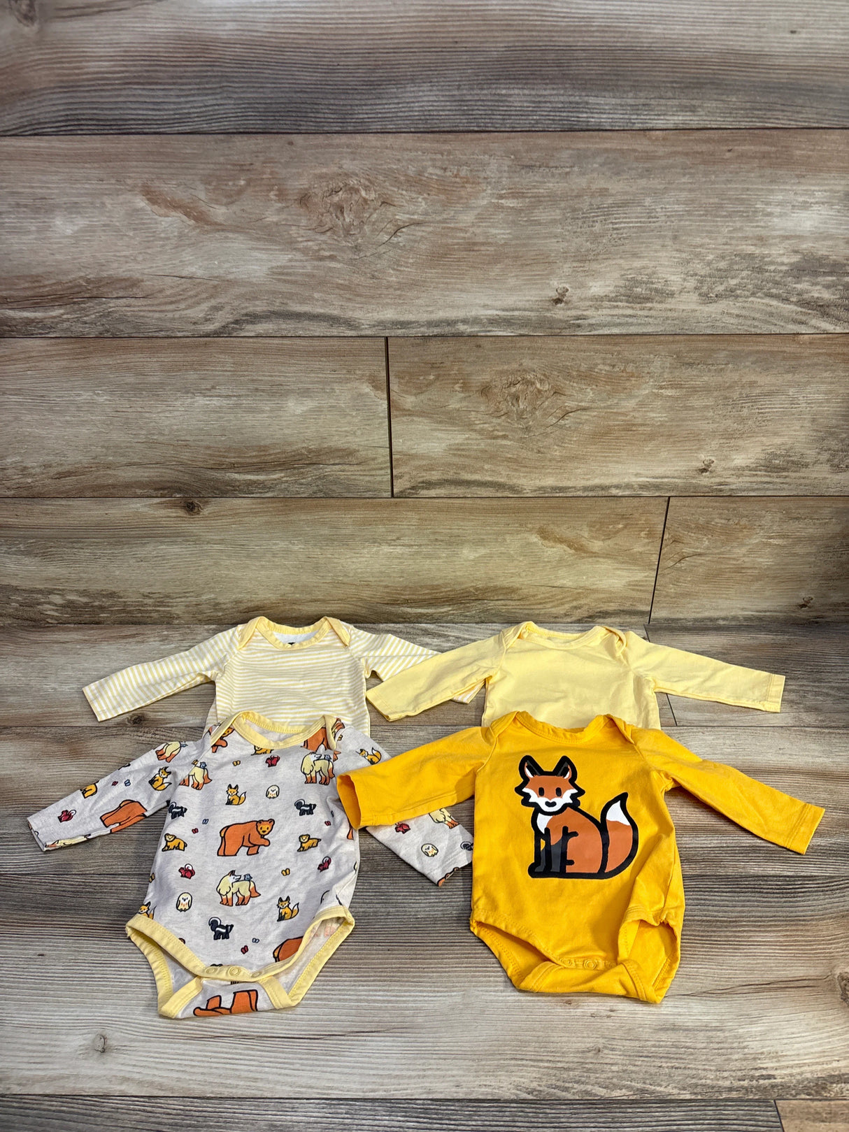 Monida + Andy 4pk Bodysuit Set Yellow sz 0-3m