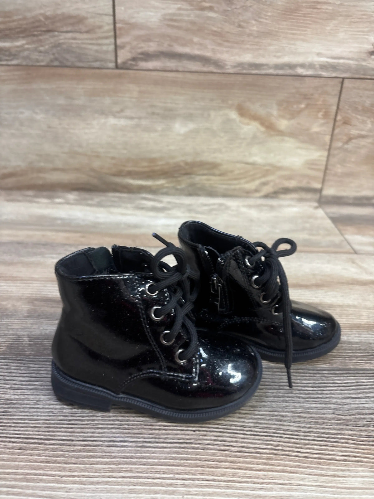 Patent Leather Sparkly Ankle Boots Black sz 5c