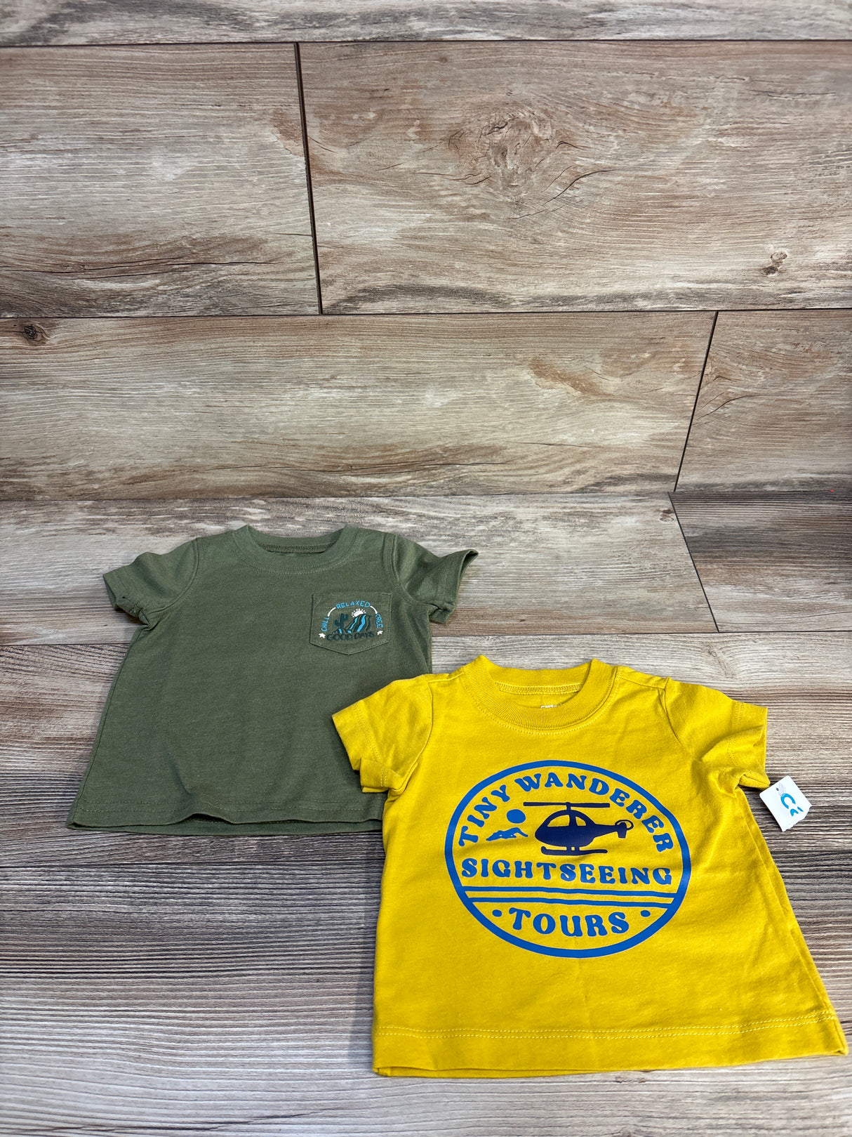 NEW Carter's Short Sleeve Shirts 2pk Yellow sz 3m