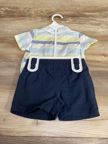 NEW Baby B.U.M. 2pc Striped Bodysuit & Shorts White sz 6m - Me n Mommy To Be