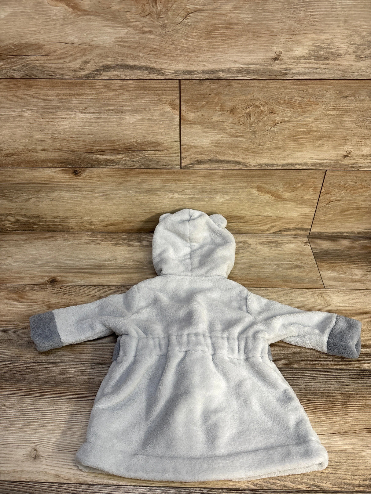 Cloud Island Plush Bath Robe Grey sz 6-9m