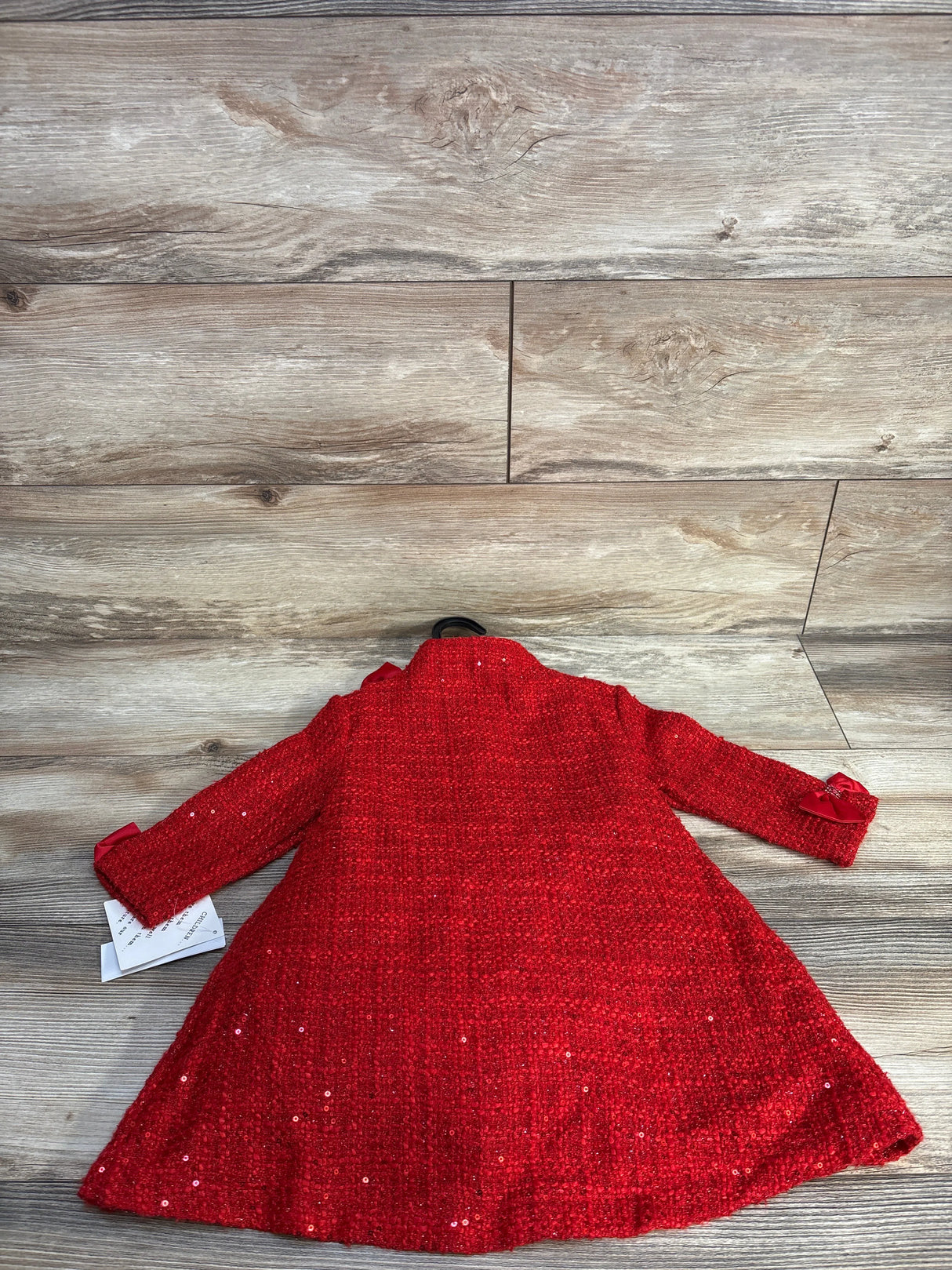 NEW Blueberi Boulevard Dress & Tweed Dress Coat 2pc Set Red sz 2T