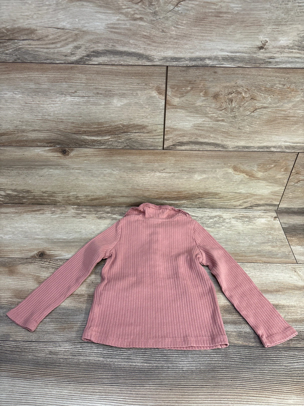 Janie & Jack Ribbed Henley Shirt Pink sz 2T