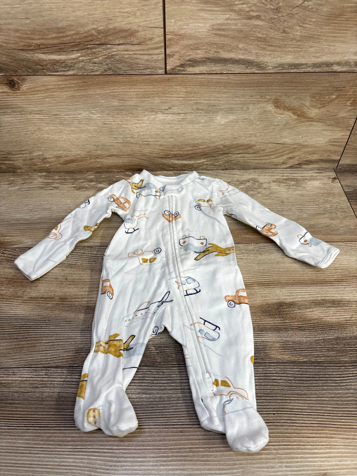 Carter's Cars Sleeper White sz Newborn
