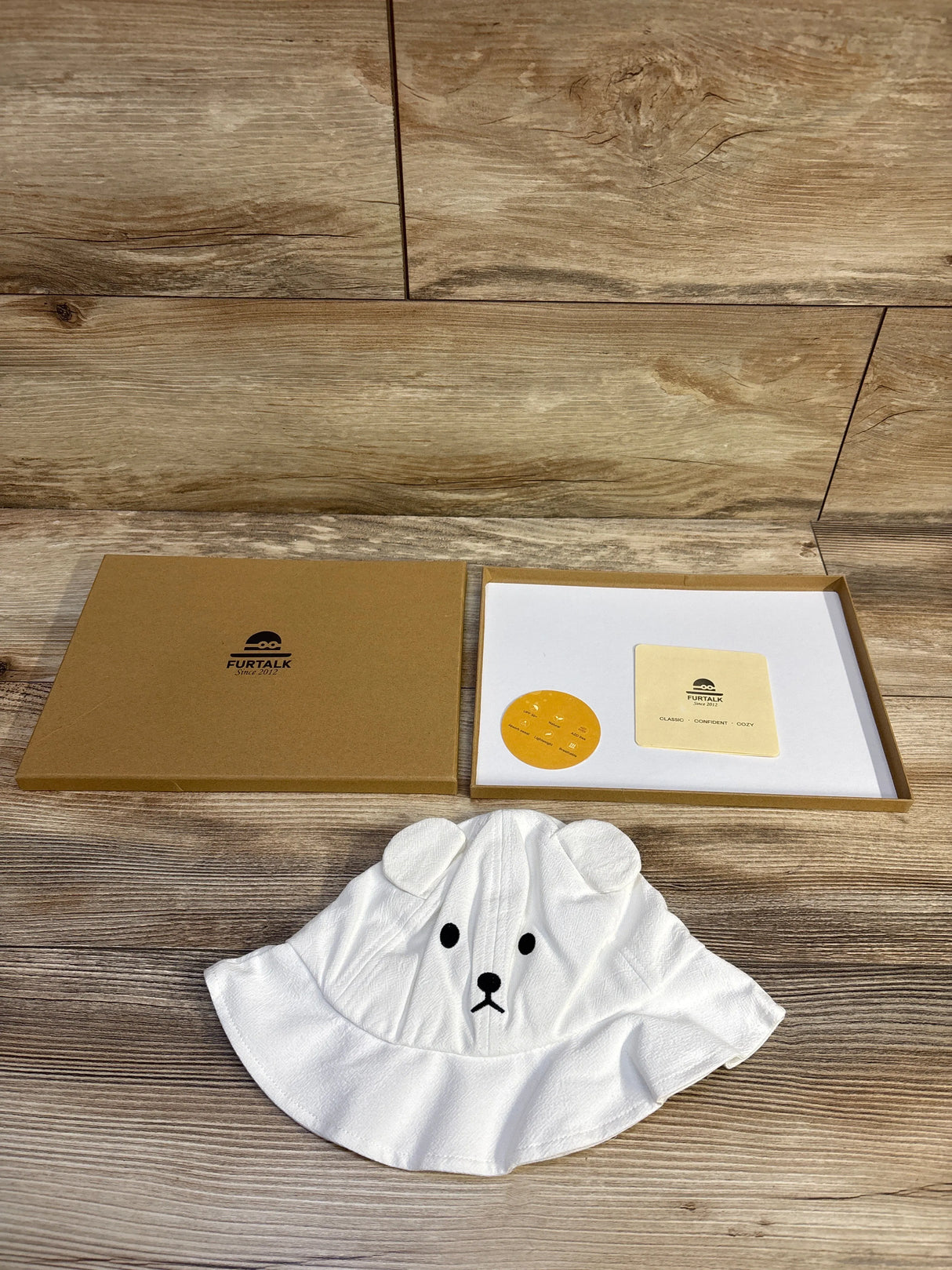 NEW FURTALK Baby Bucket Hat White sz 6-12m