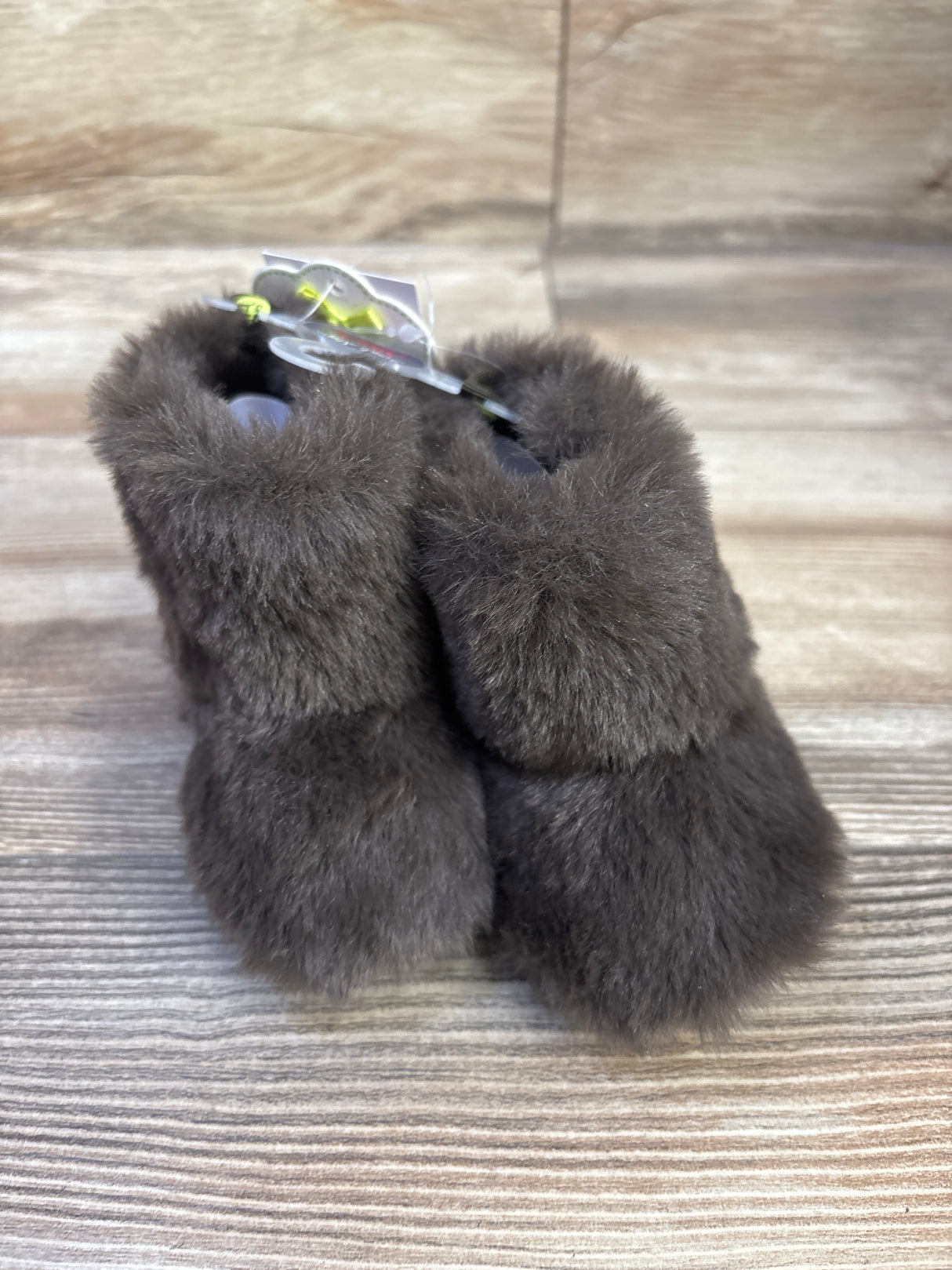 NEW First Steps by Stepping Stones Soft Sole Faux Fur Boots Brown sz 2/3c