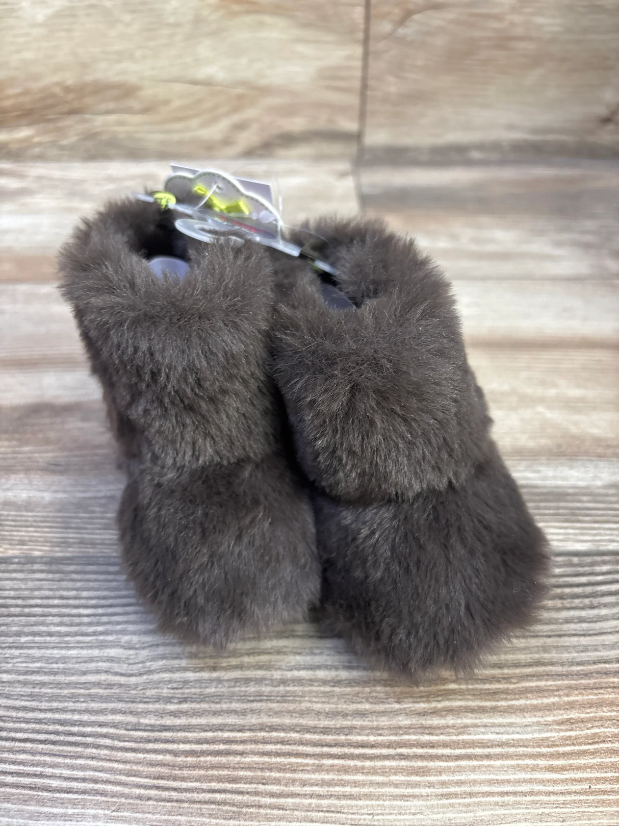 NEW First Steps by Stepping Stones Soft Sole Faux Fur Boots Brown sz 2/3c