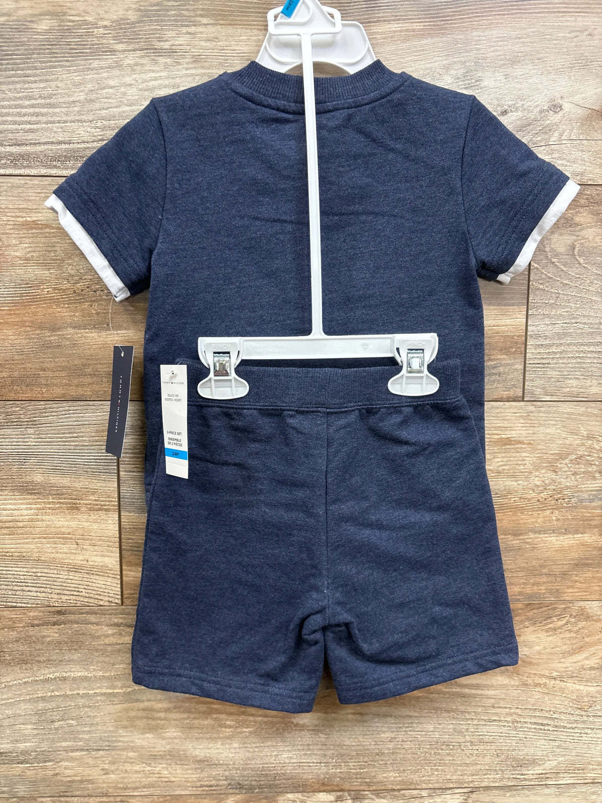 NEW Tommy Hilfiger 2pc Shirt & Shorts Set Navy sz 24m