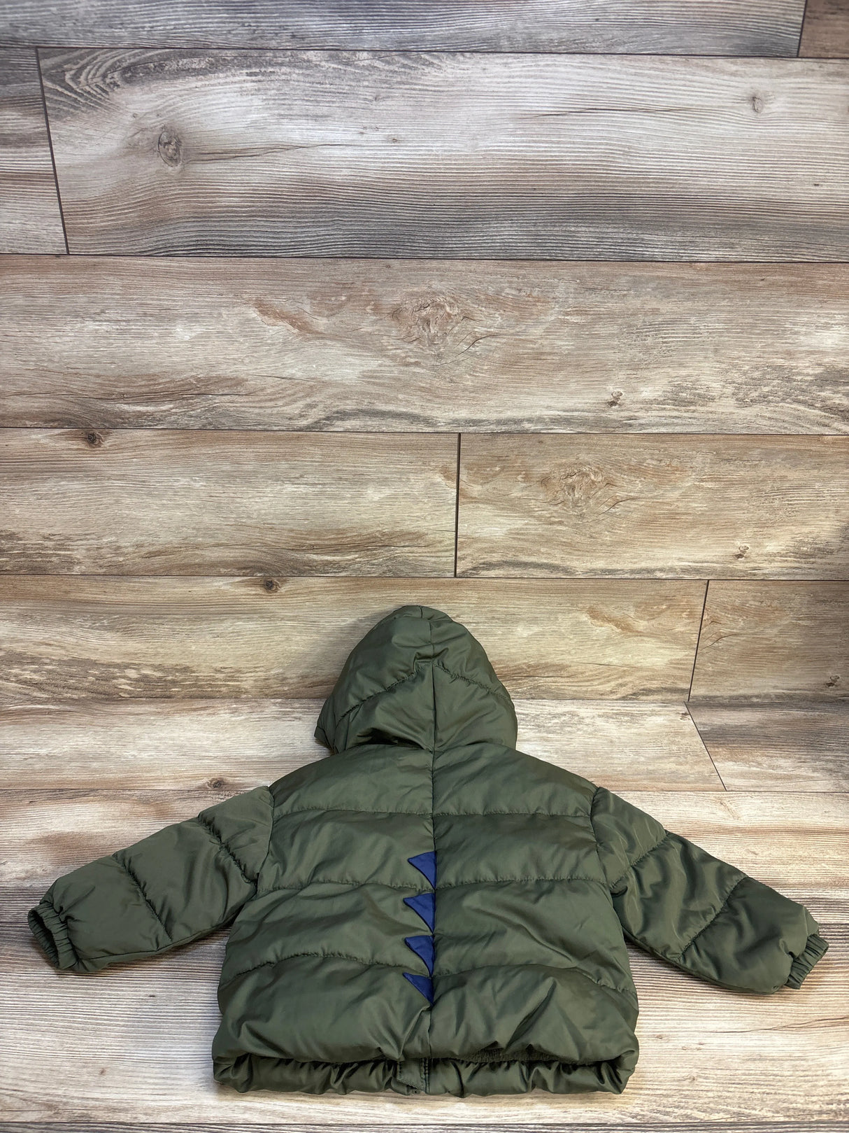 Old Navy Fleece Lined Puffer Jacket Olive sz 2T