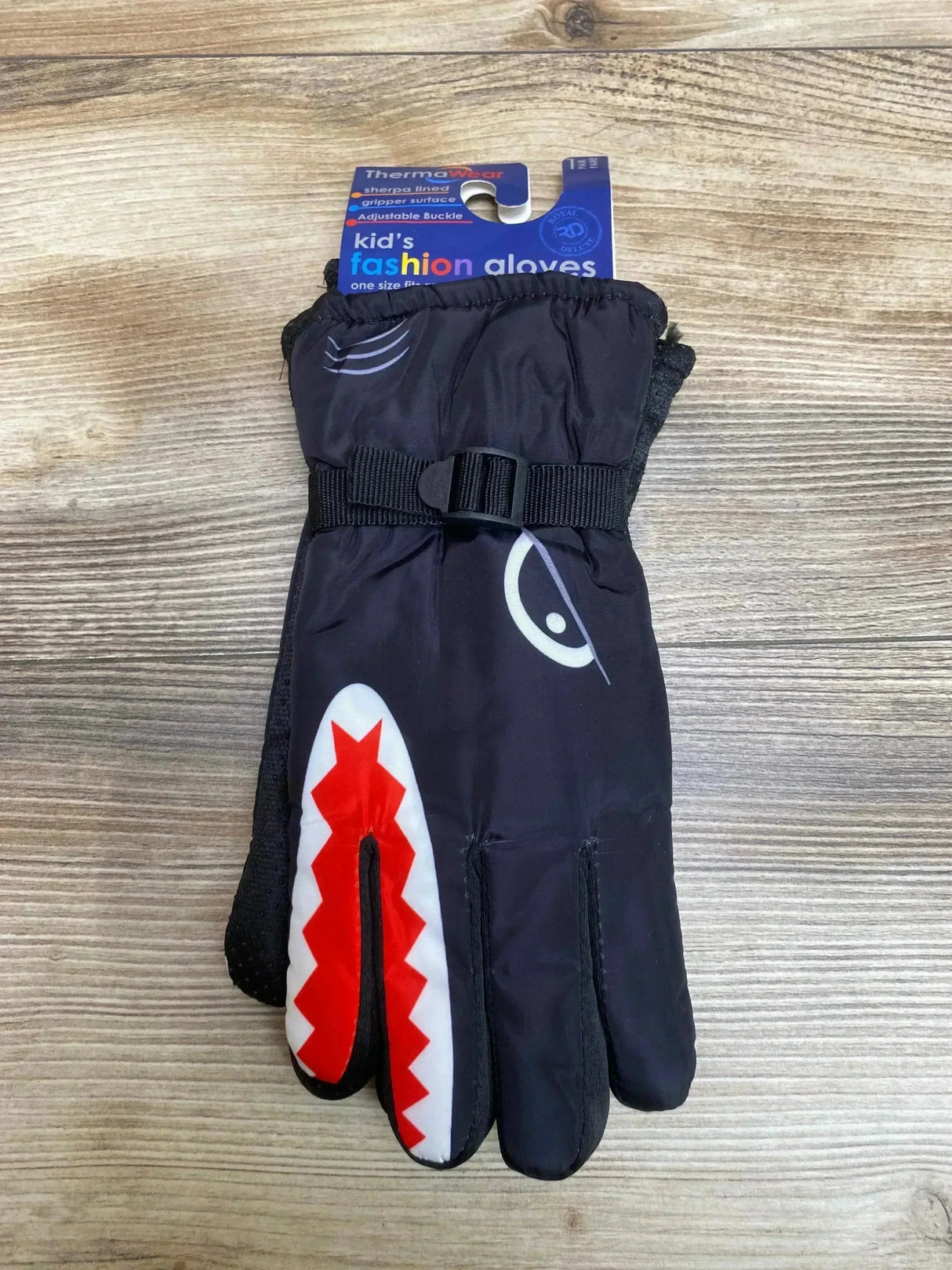 NEW ThermaWear Kid's Shark Winter Ski Gloves Black - Me n Mommy To Be