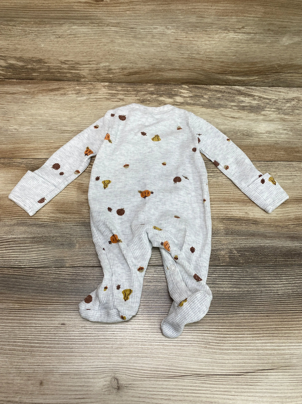Carter's Thermal Pumpkin Print Sleeper Grey sz Newborn - Me n Mommy To Be