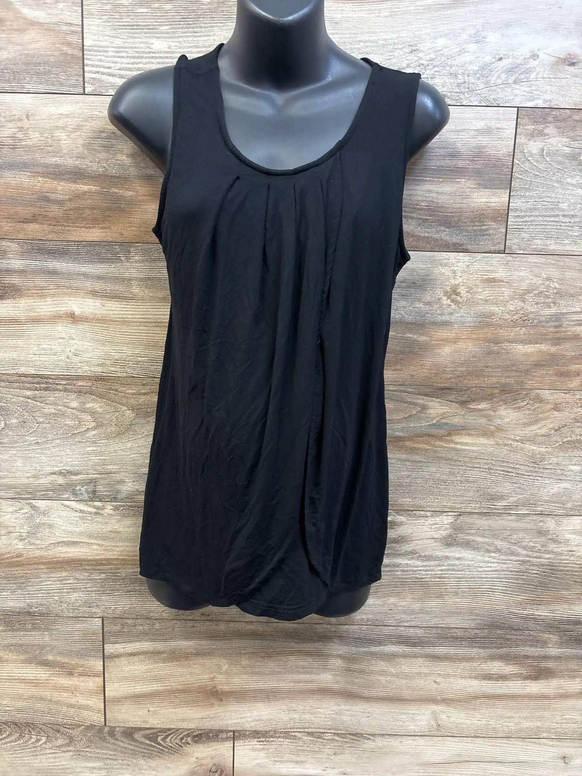 PARNIXS Maternity Nursing Tank Top Black sz Large