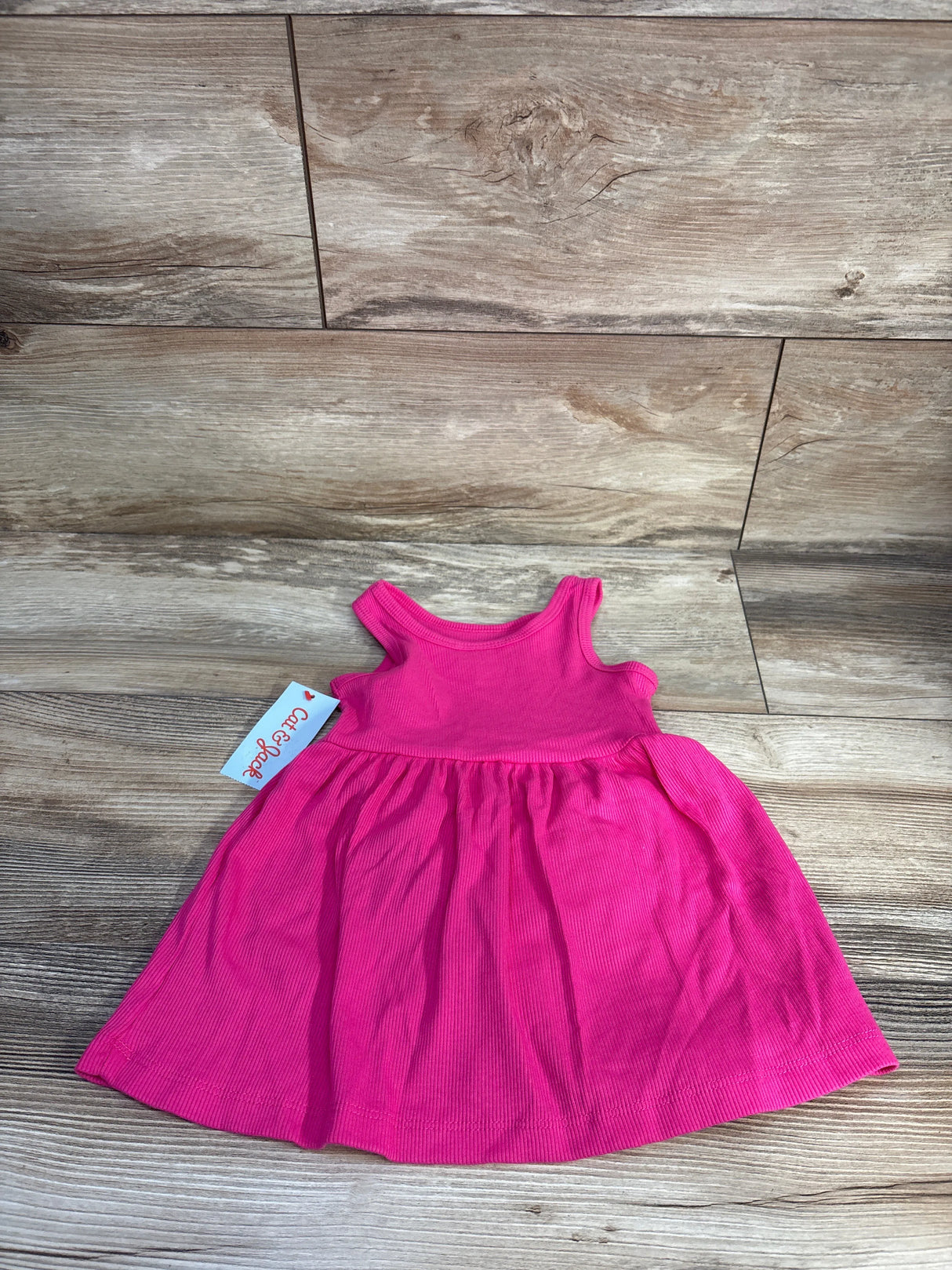 NEW Cat & Jack 2pc Ribbed Tank Dress & Bloomers Set Pink sz 12m