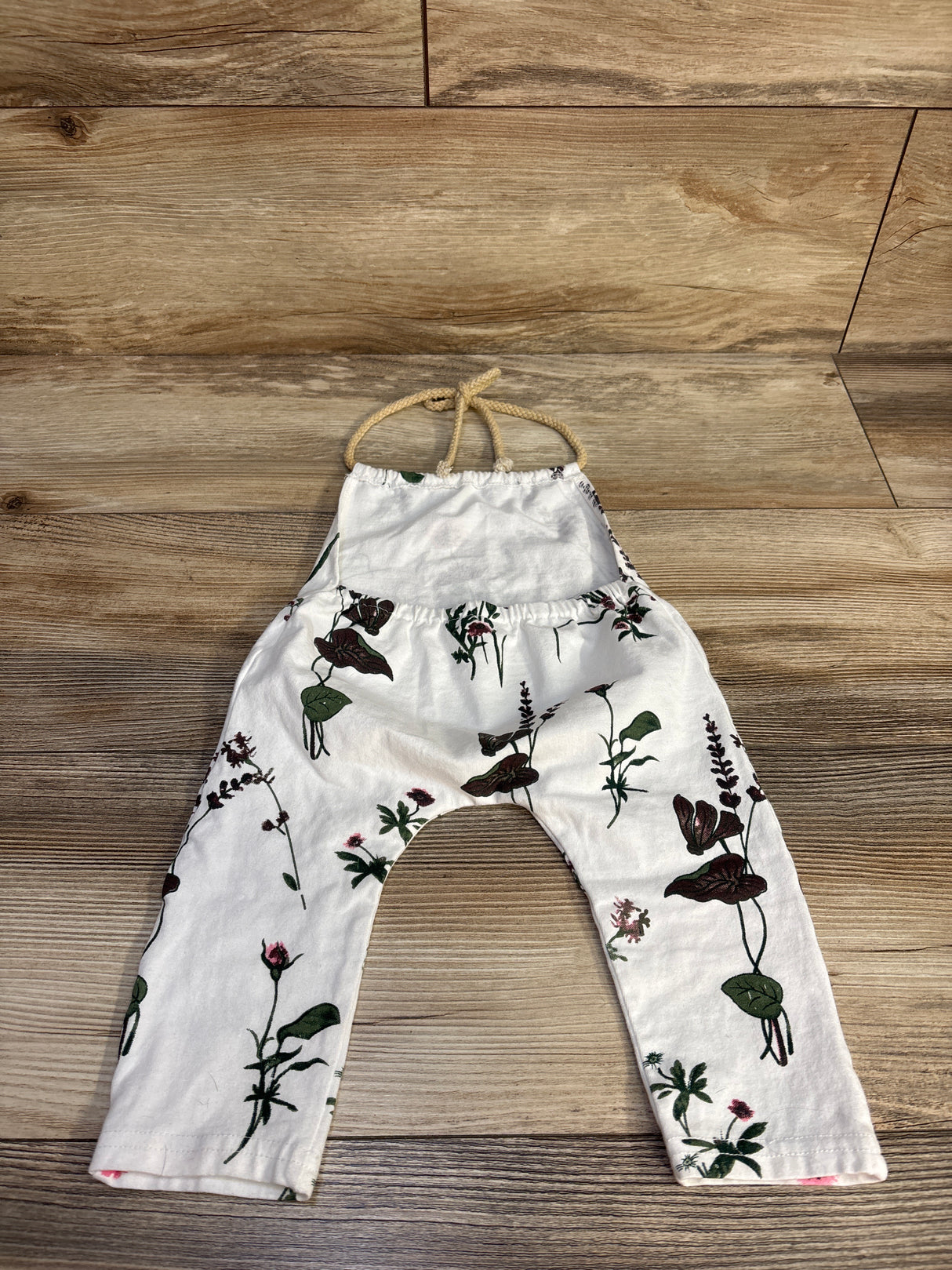 Floral Halter Romper White sz 6-12m