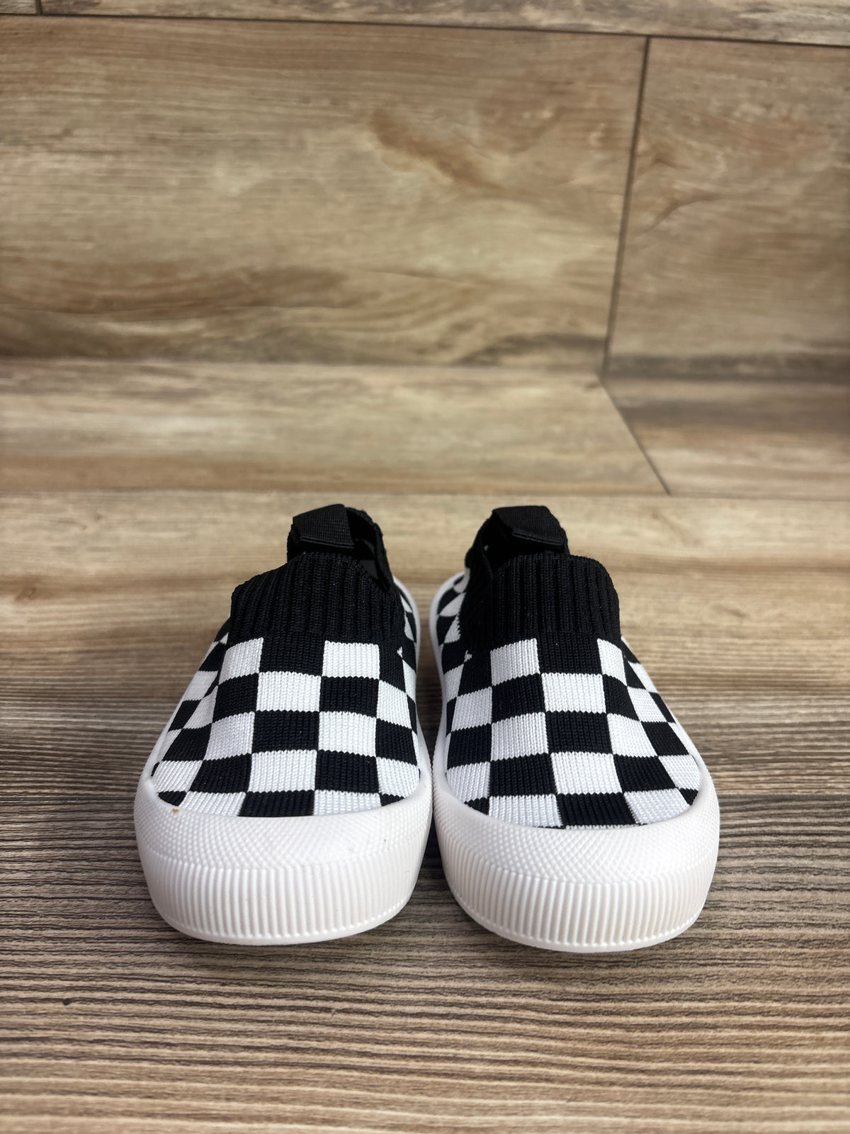 Bacsac Checkered Slip On Sock Shoes White sz 5c