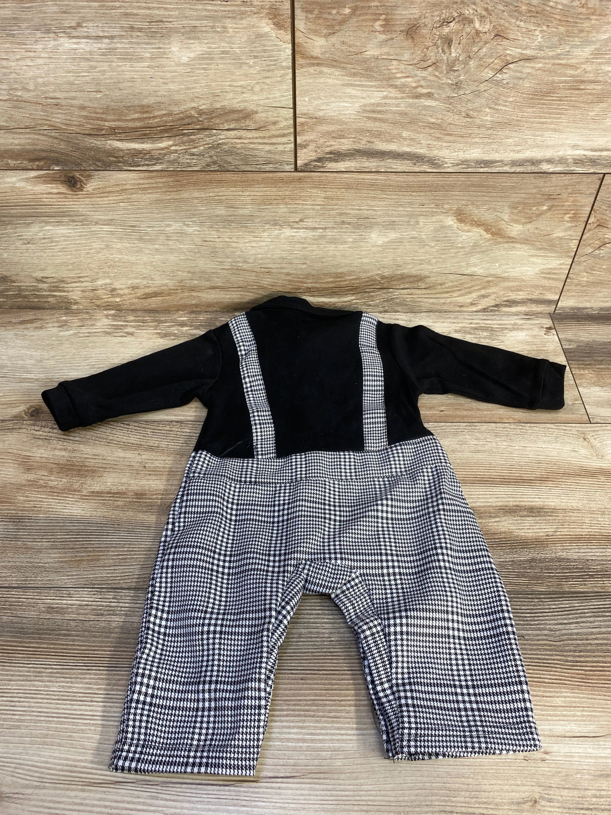 Hemarlsle Tweed Bow-Tie Coverall Black sz 3-6m