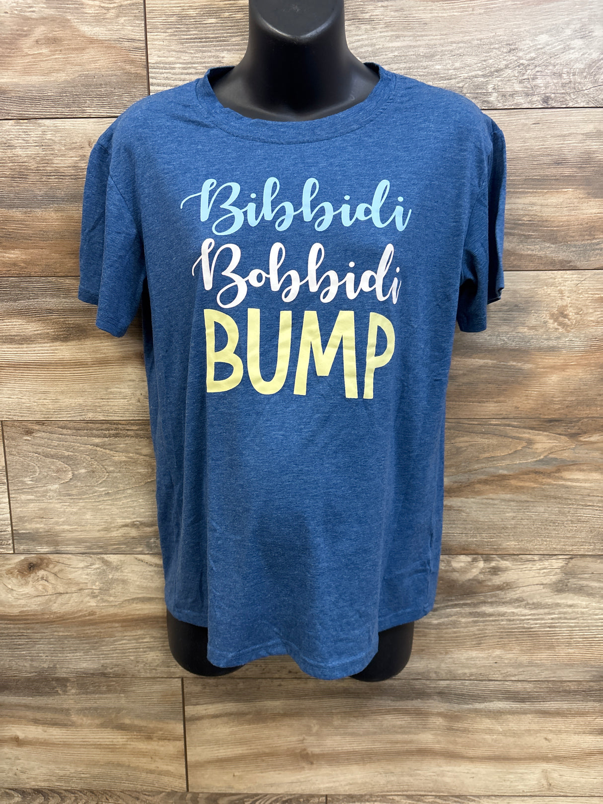 Bibbidi Bobbidi Bump Maternity Shirt Blue sz Medium
