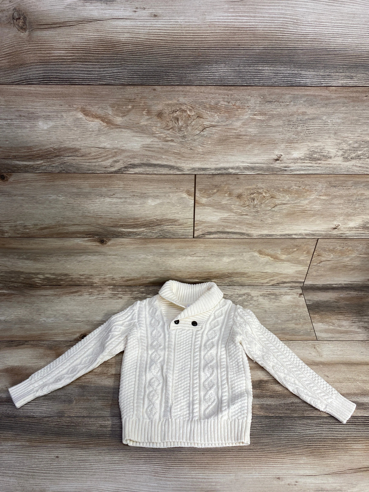Janie & Jack The Cable Knit Sweater in Antique White sz 3T