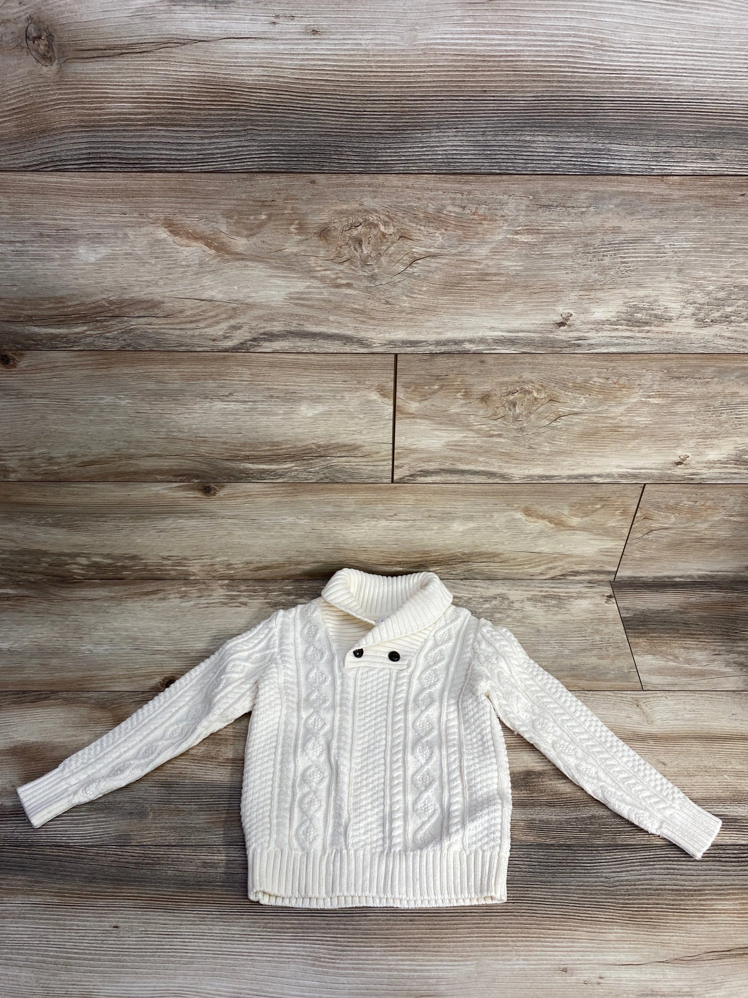 Janie & Jack The Cable Knit Sweater in Antique White sz 3T