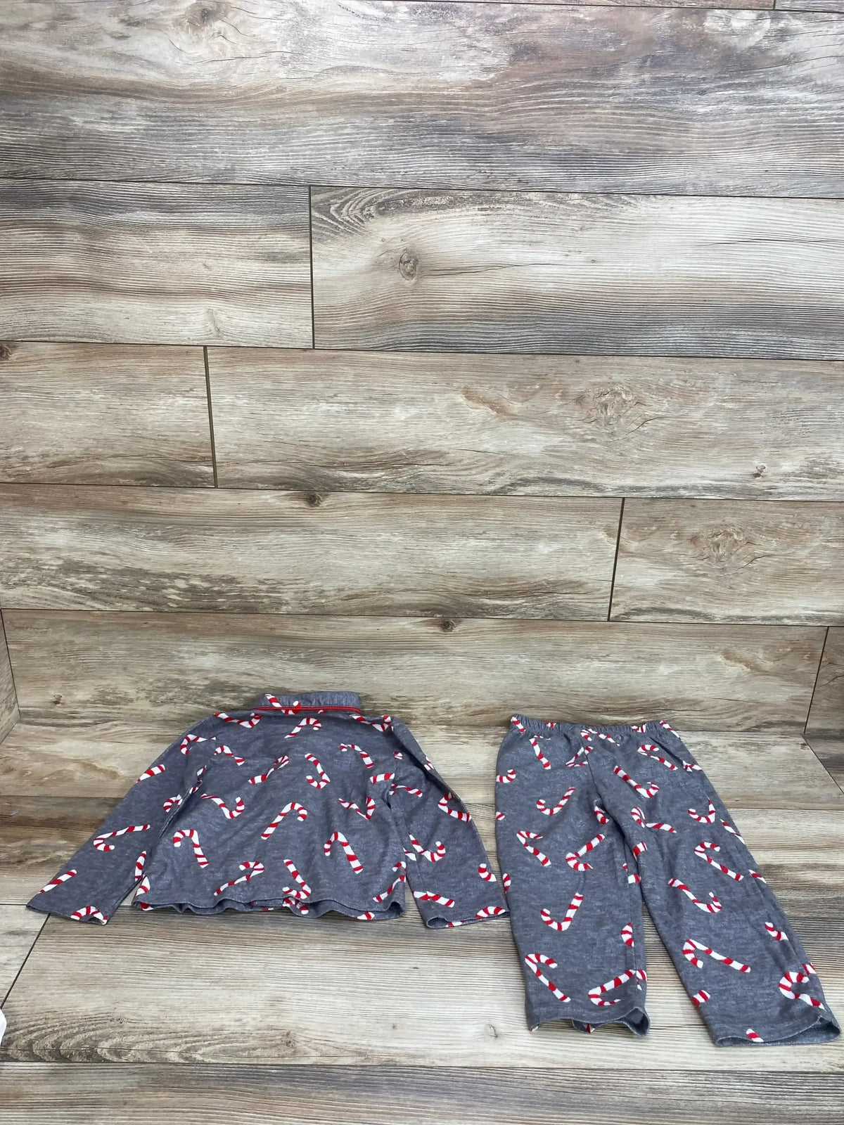 Carter's 2pc Candy Cane Pajama Set Grey sz 4T - Me n Mommy To Be