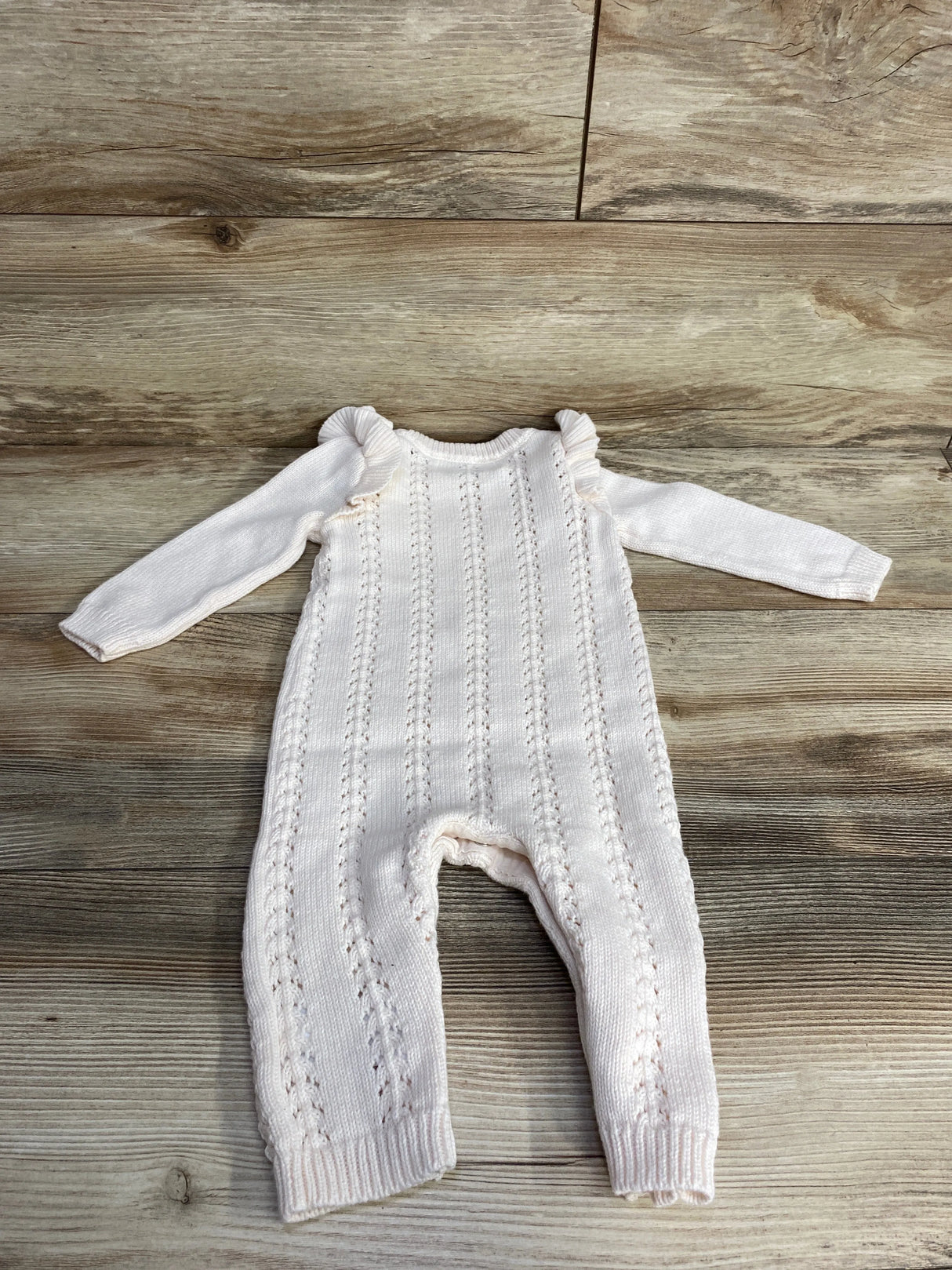 Old Navy Ruffled Knitted Coverall Ivory sz 6-12m